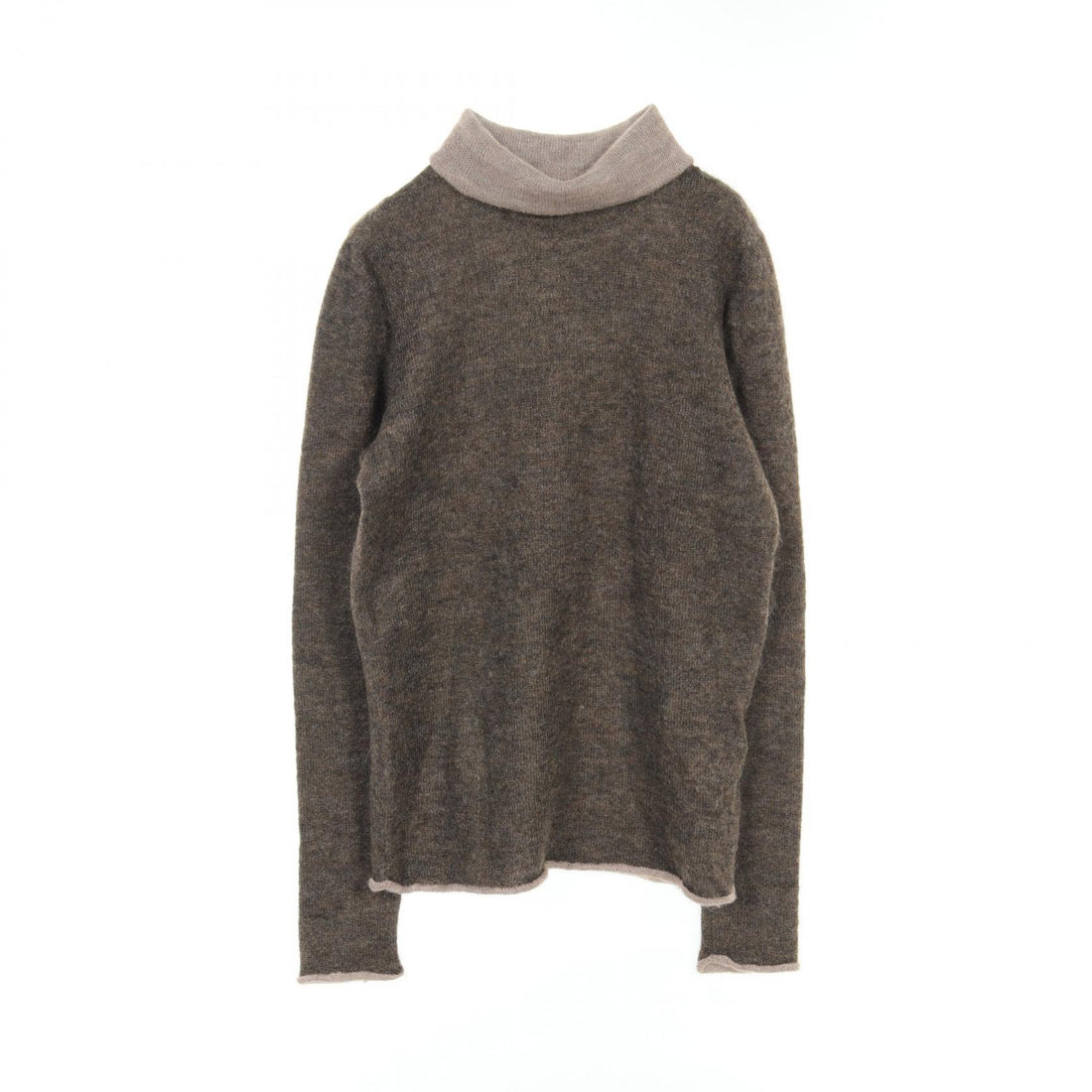 Hermes Mohair Knit Top Brown Used