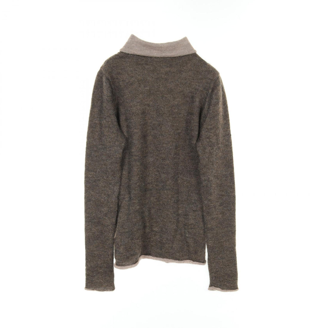 Hermes Mohair Knit Top Brown Used