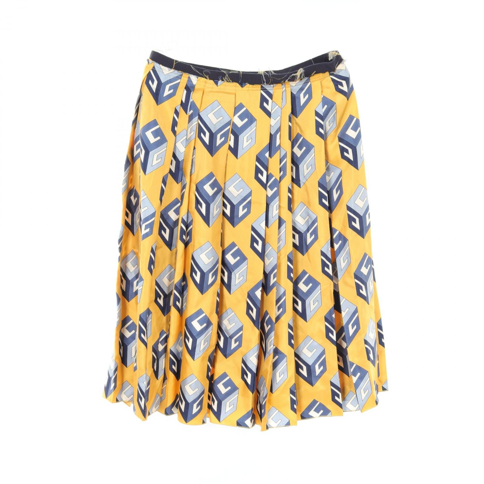 Gucci Silk Skirt Yellow Multicolor