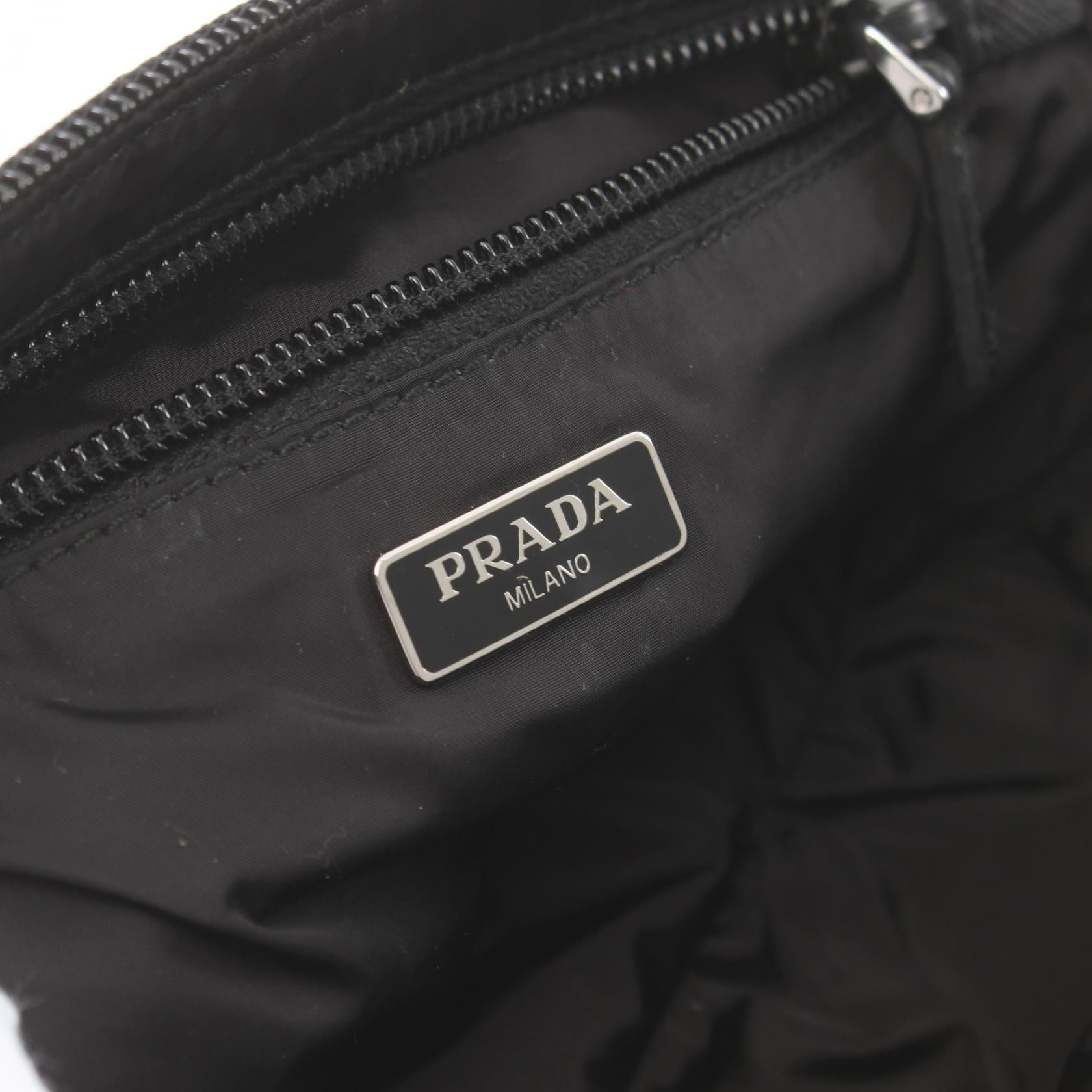 Prada Nylon Pouch Orange Multicolor