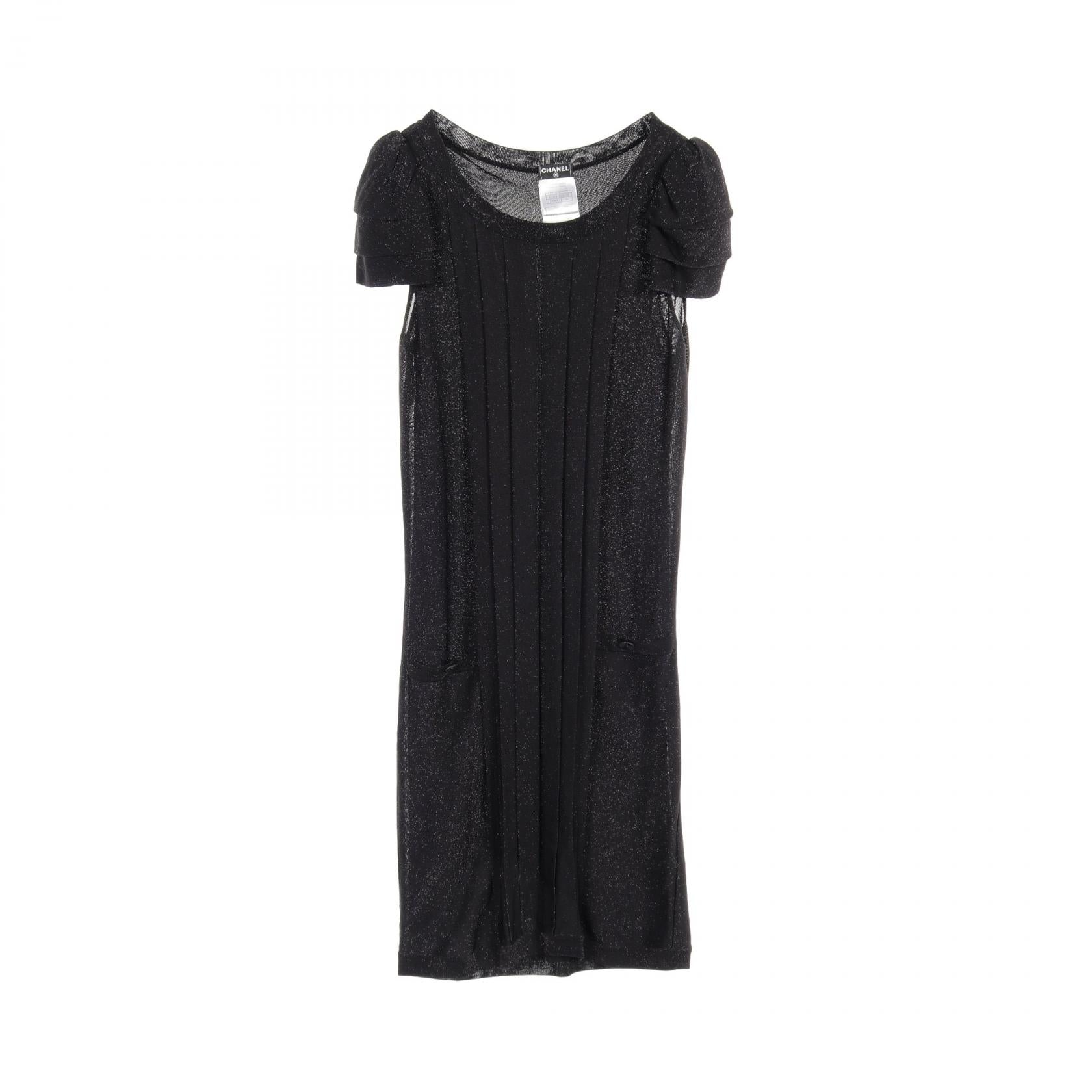 Chanel Rayon Knit Dress Black P35141