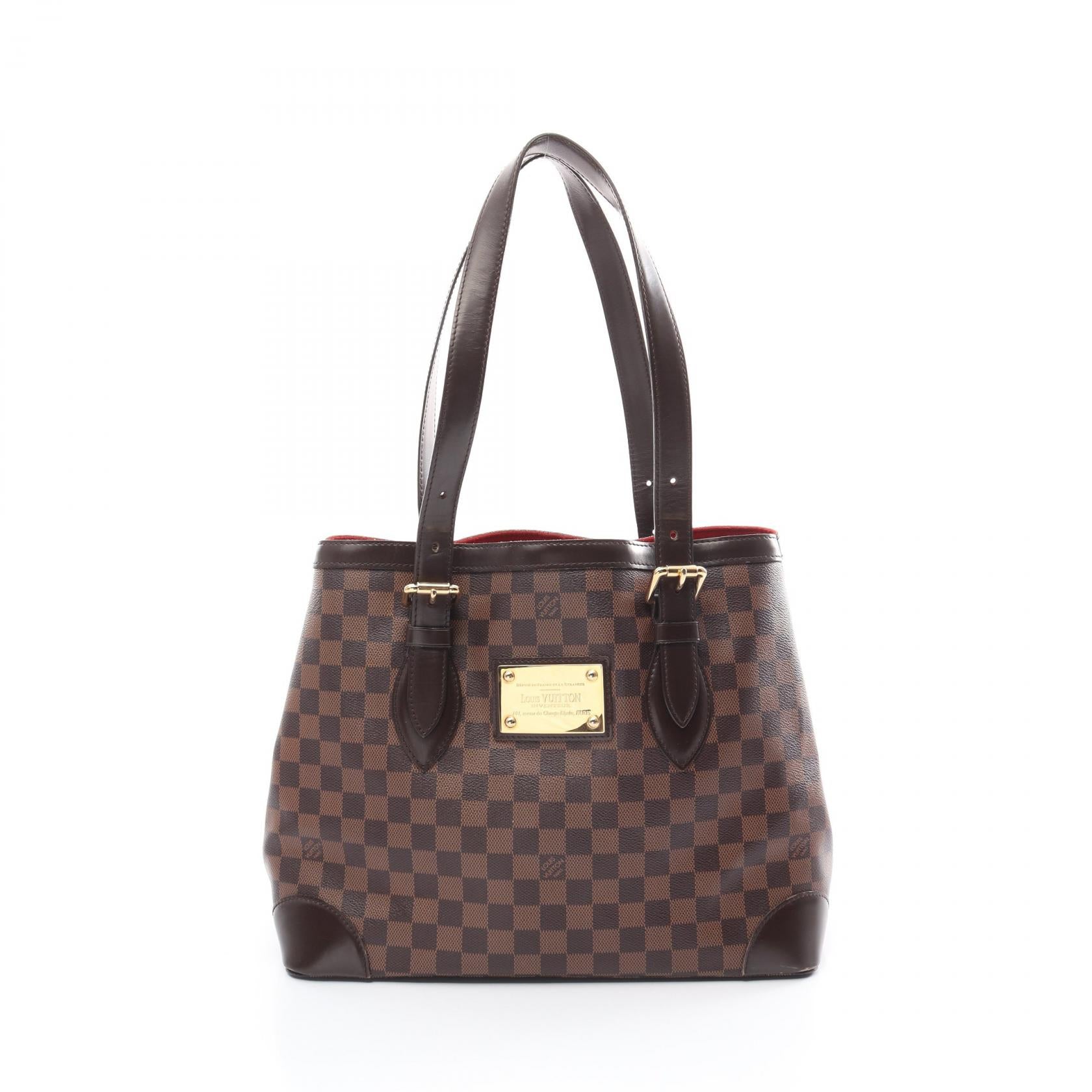 Louis Vuitton Damier Hampstead MM Tote Bag Brown