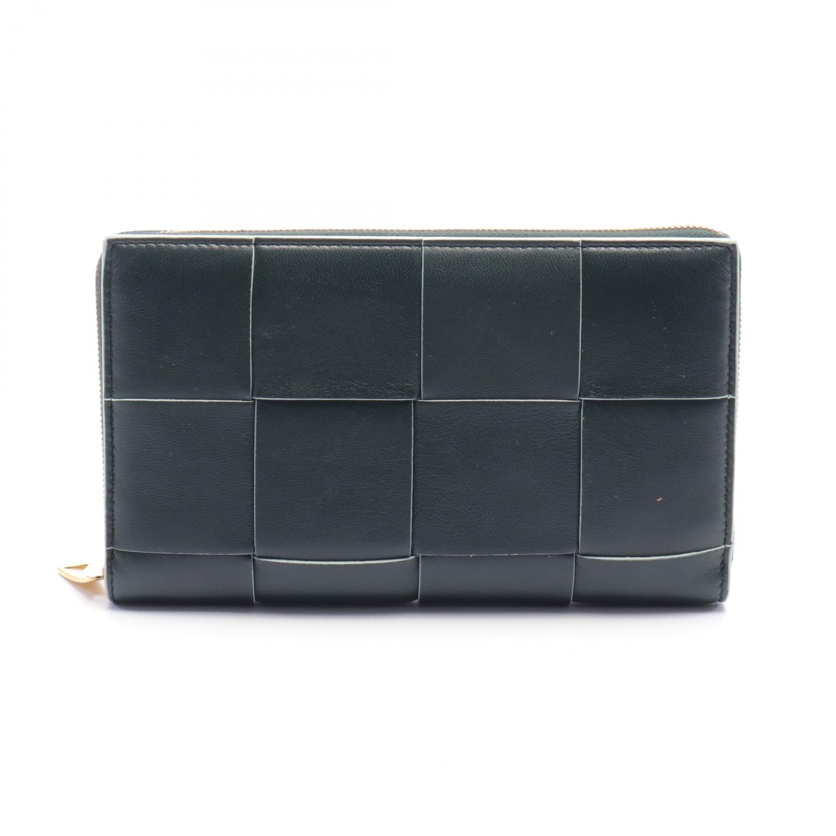 Bottega Veneta Cassette Zip Around Wallet Leather Long Wallet 740299 in Good Condition