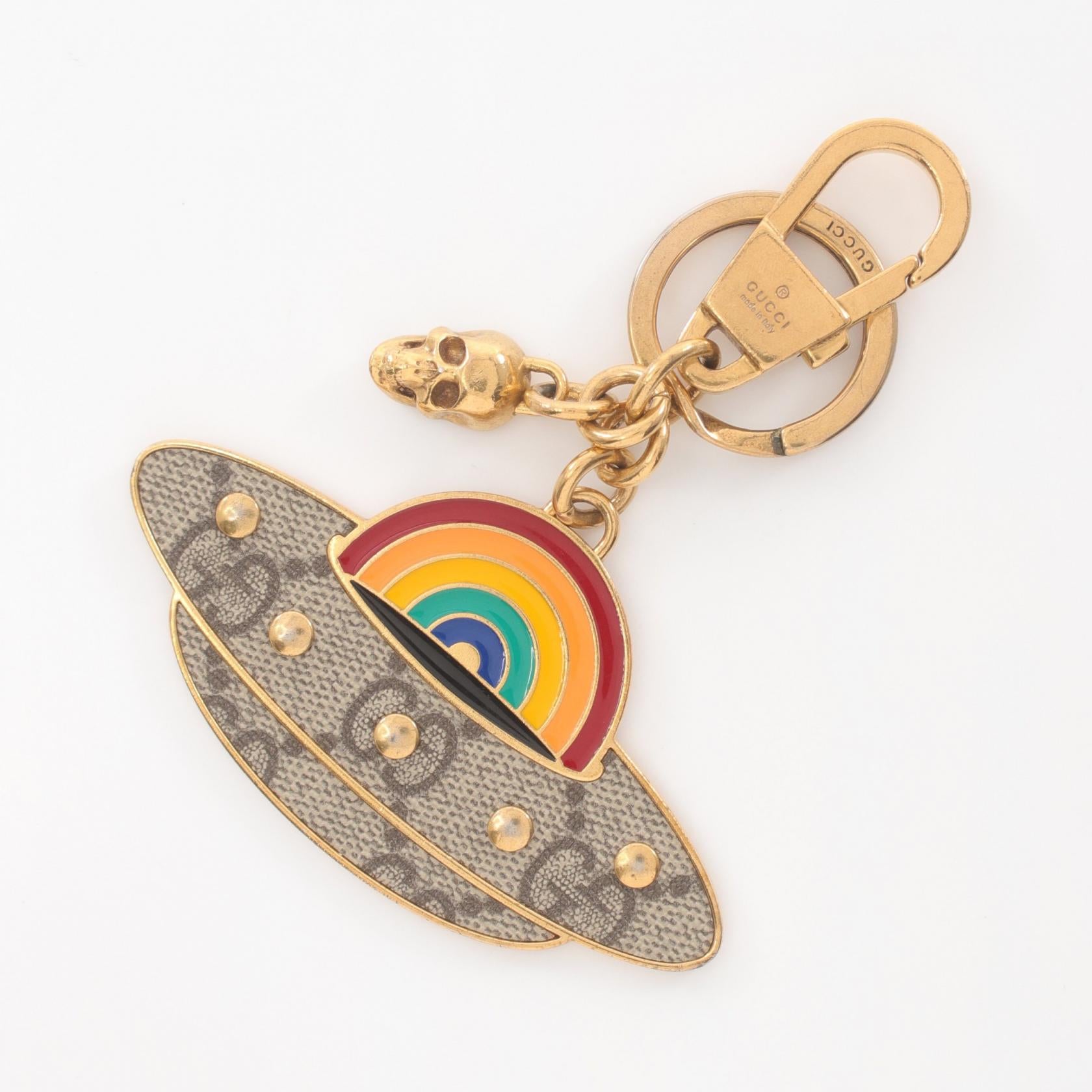 Gucci GG Supreme UFO Keychain  Canvas Other in Very Good Condition