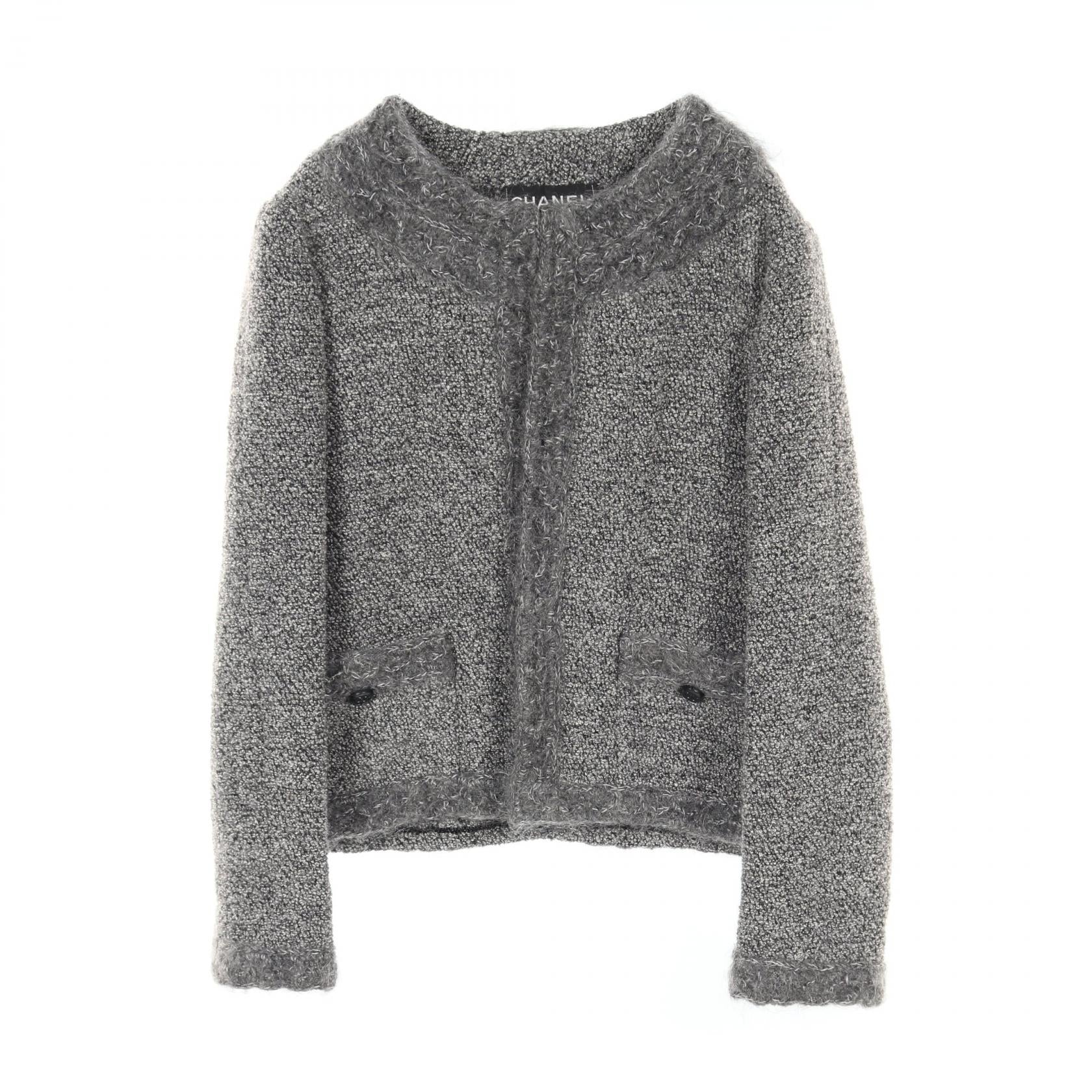 Chanel Wool Alpaca Collarless Jacket P12219