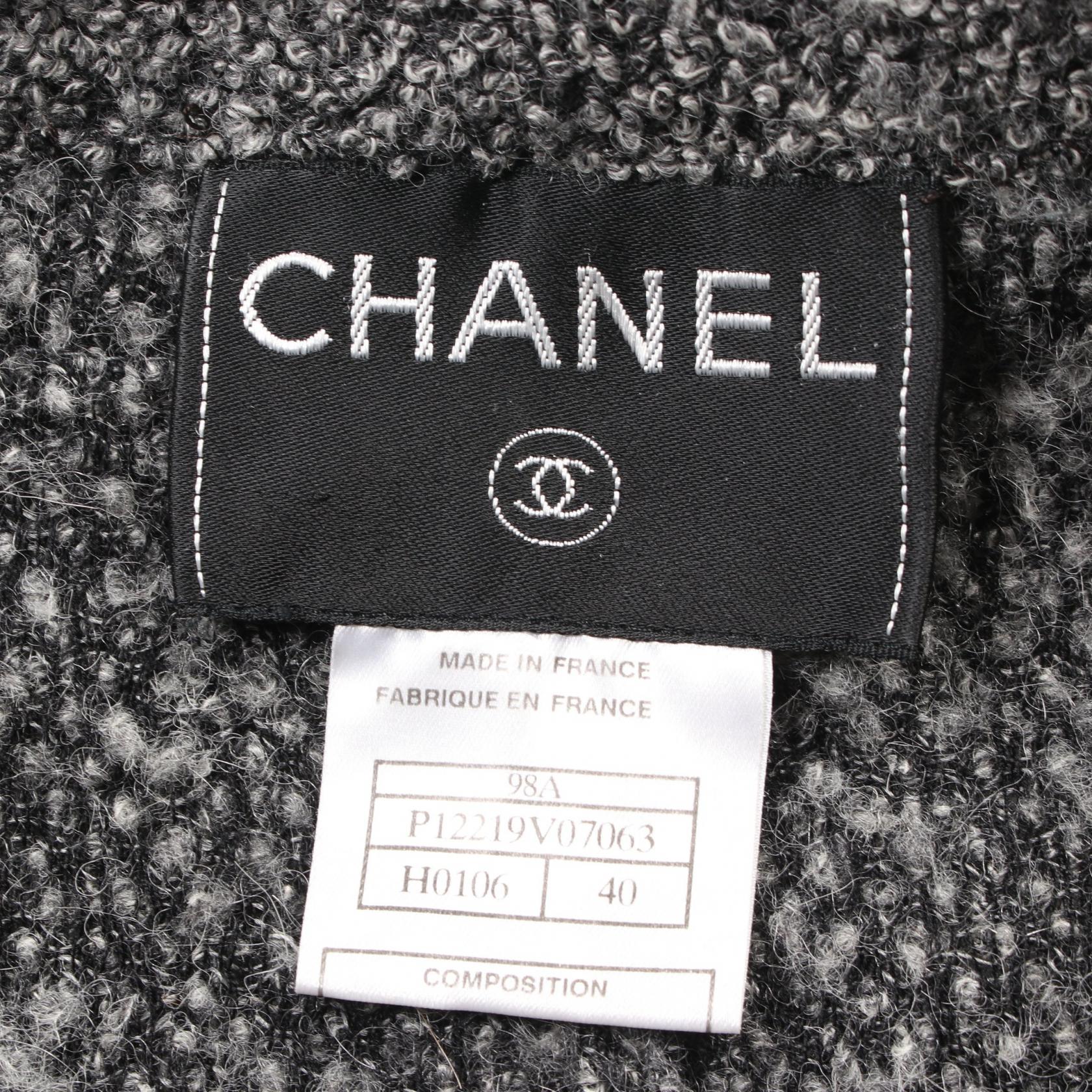 Chanel Wool Alpaca Collarless Jacket P12219