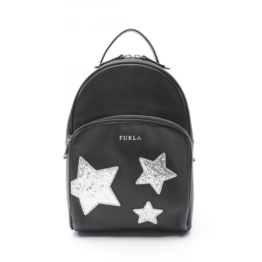 Furla Frida Star Leather Backpack Black/Silver