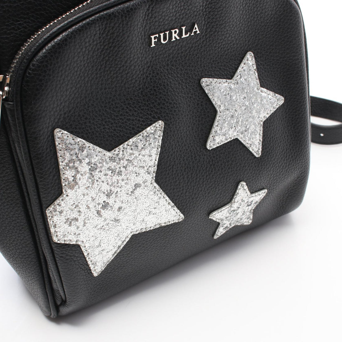 Furla Frida Star Leather Backpack Black/Silver