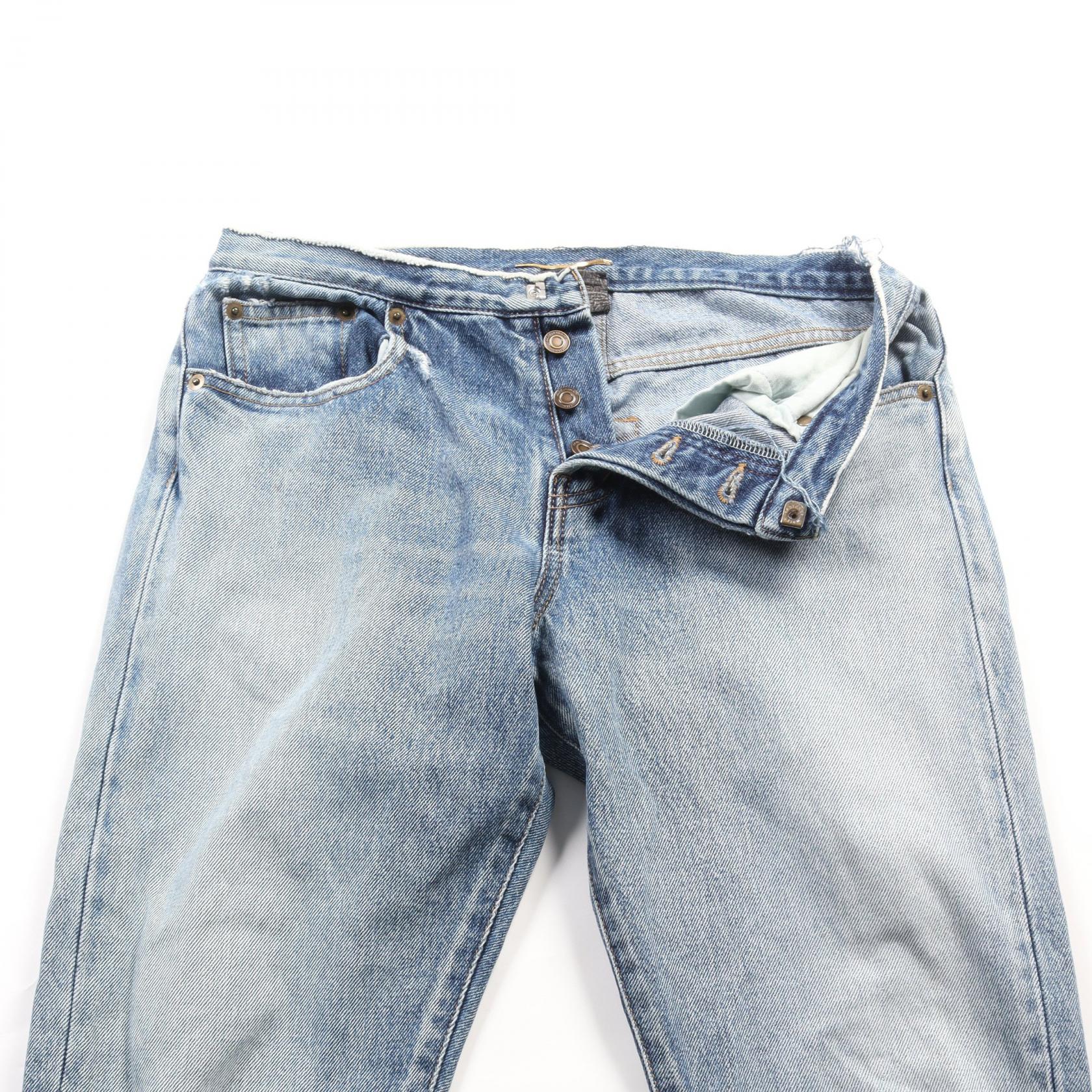 Saint Laurent Denim Pants Cotton Blue