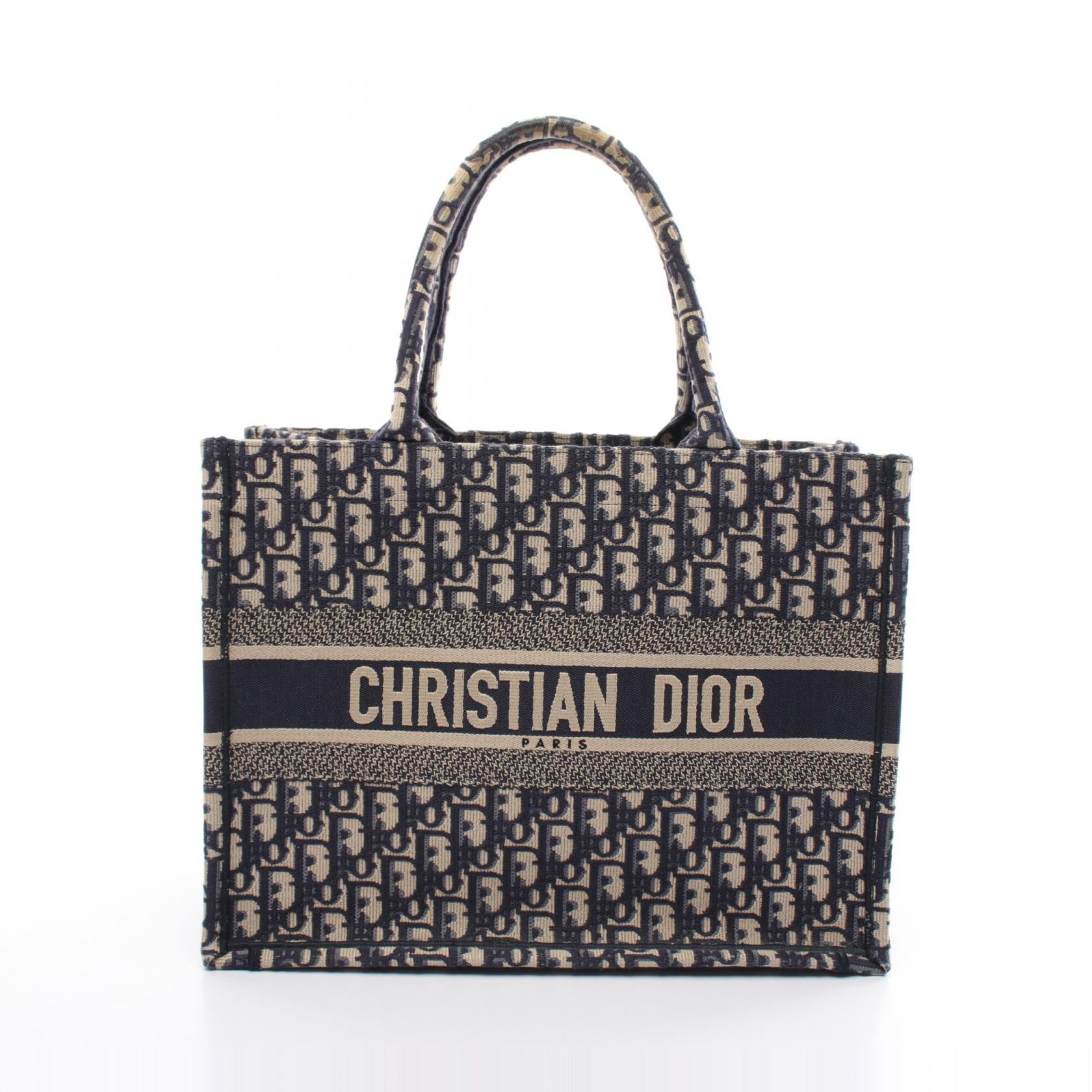 Dior Canvas Book Tote Medium Oblique Bag