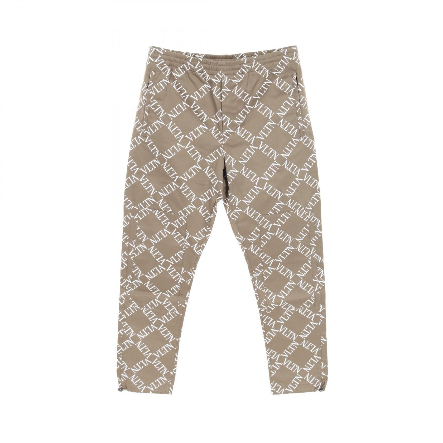 Valentino VLTN Print Cotton Pants Beige/White