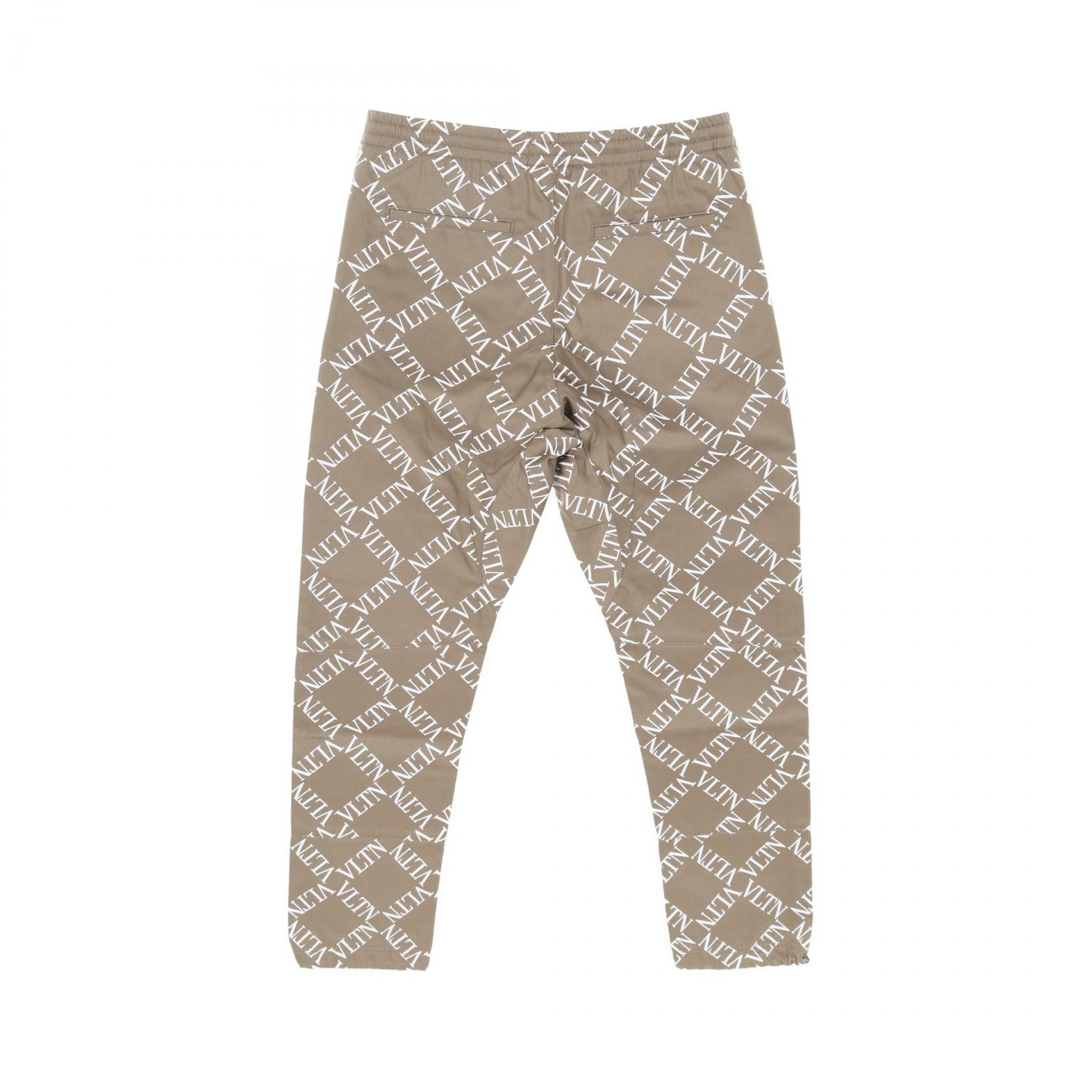 Valentino VLTN Print Cotton Pants Beige/White