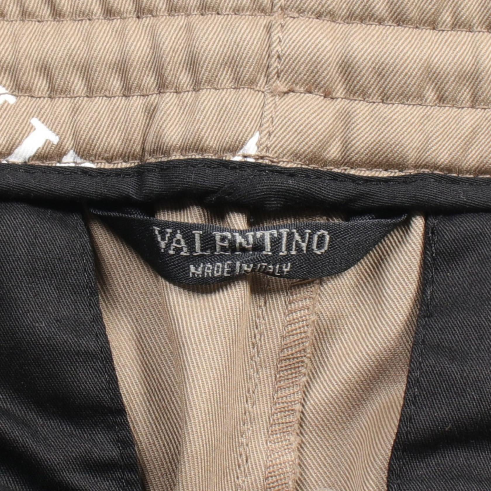 Valentino VLTN Print Cotton Pants Beige/White