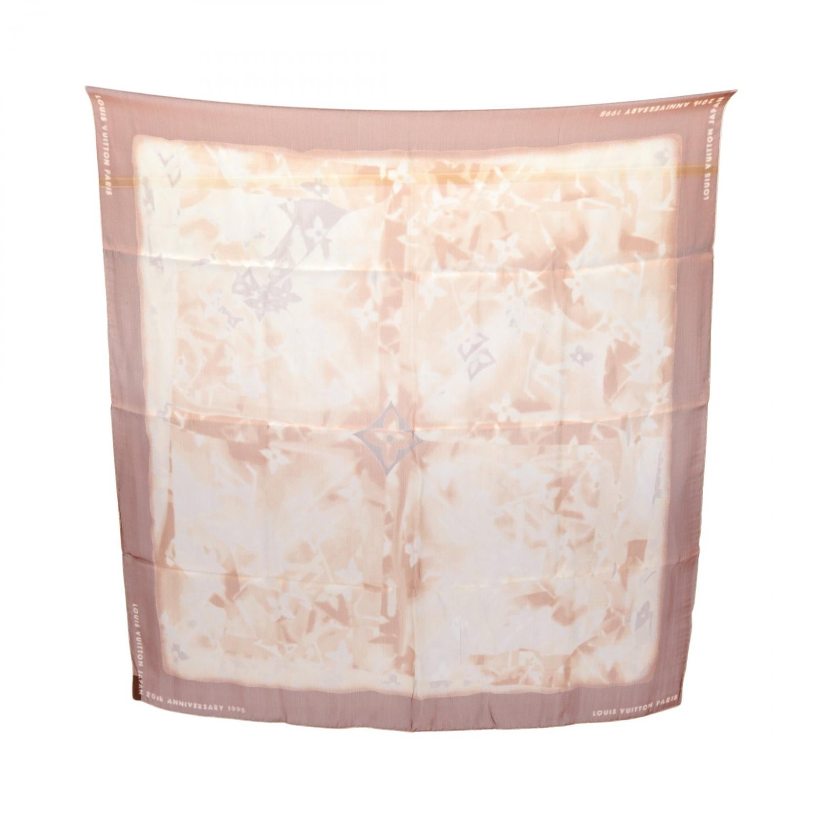 Louis Vuitton Silk Scarf Brown/Ivory