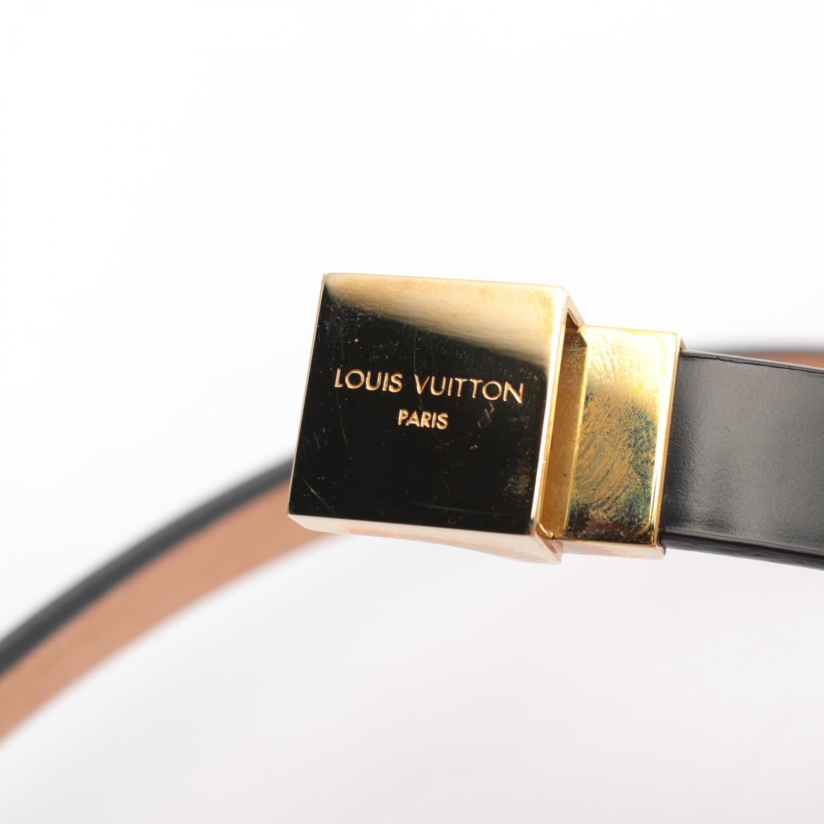 Louis Vuitton Leather Belt Black