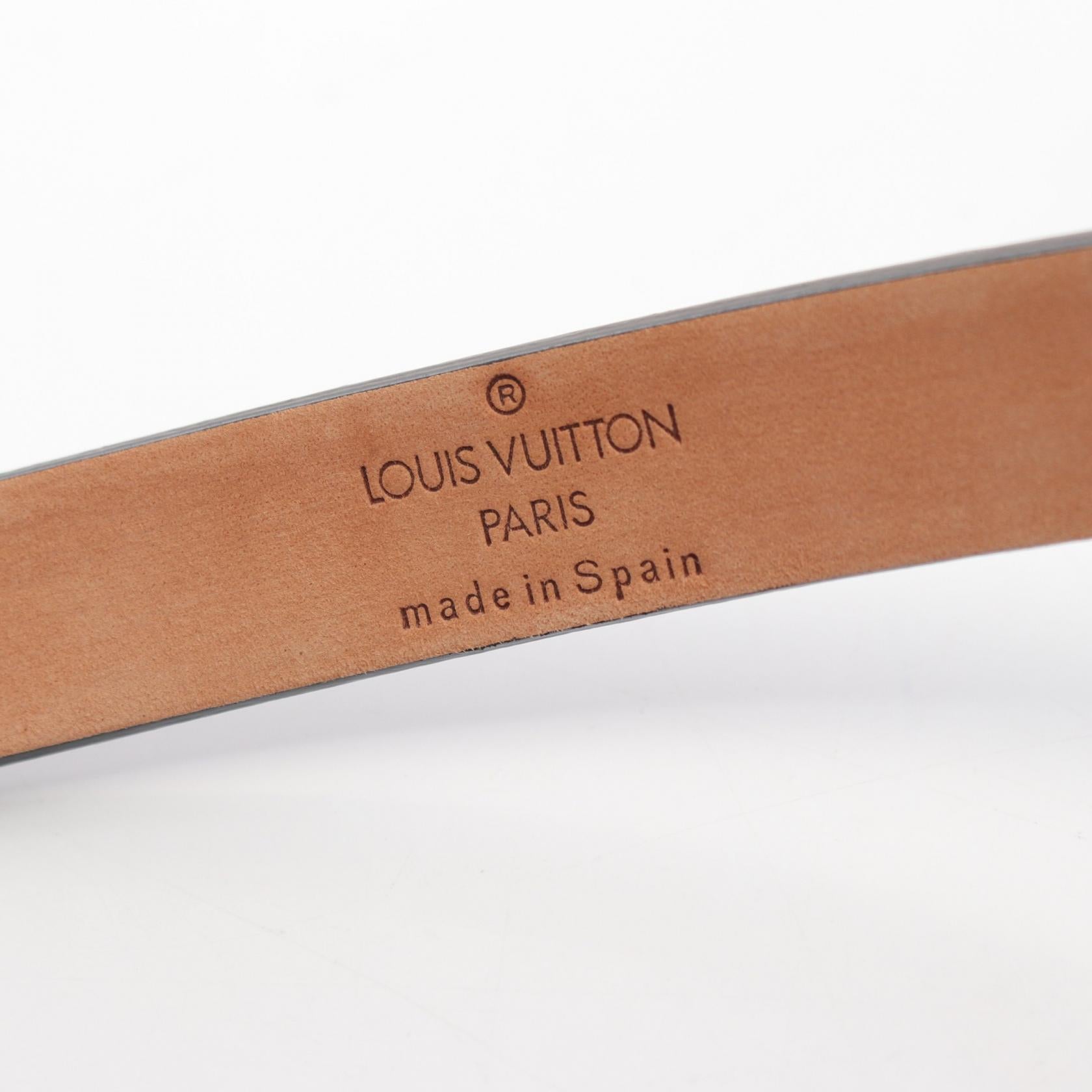 Louis Vuitton Leather Belt Black