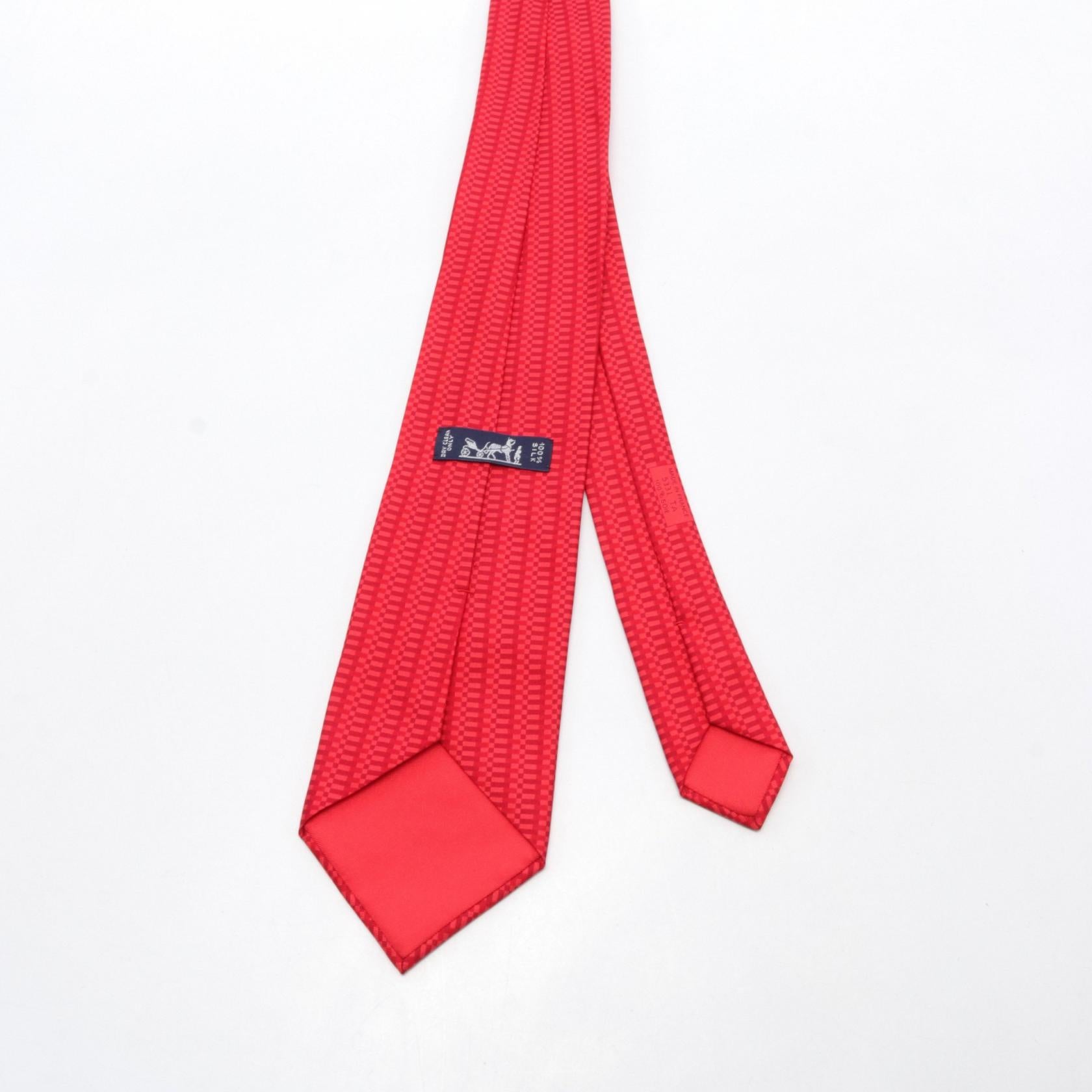 Hermes Silk Tie Red for Men