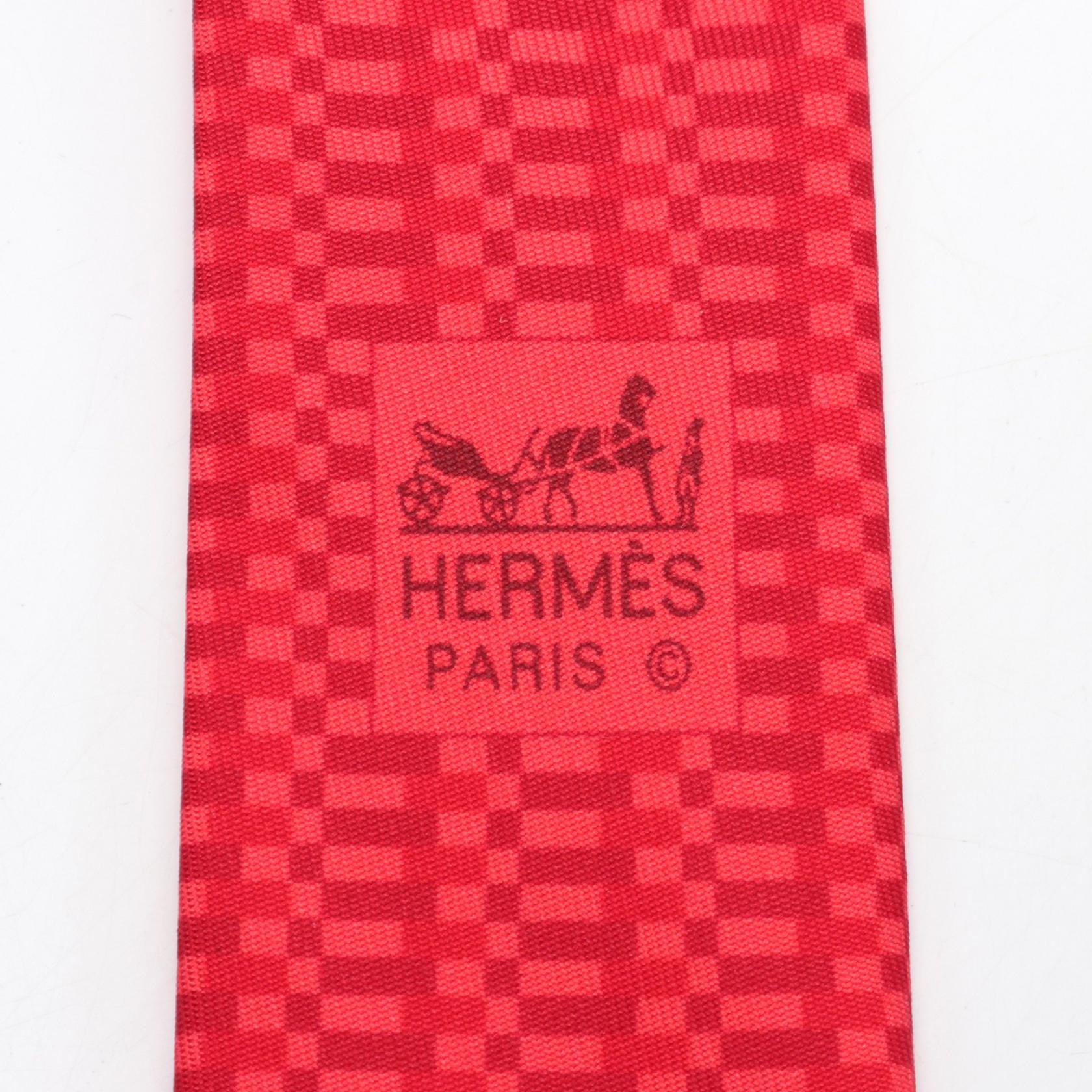 Hermes Silk Tie Red for Men