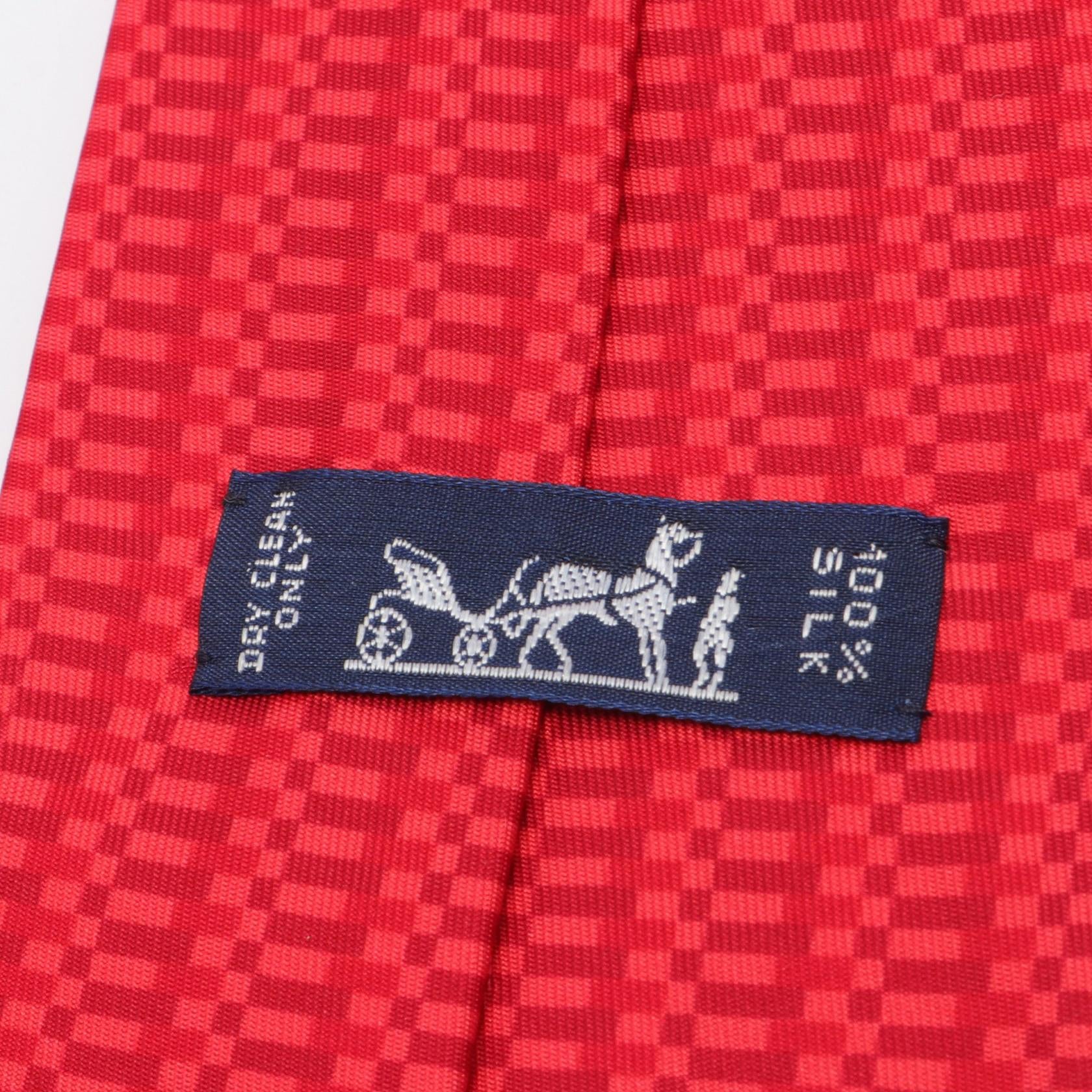 Hermes Silk Tie Red for Men