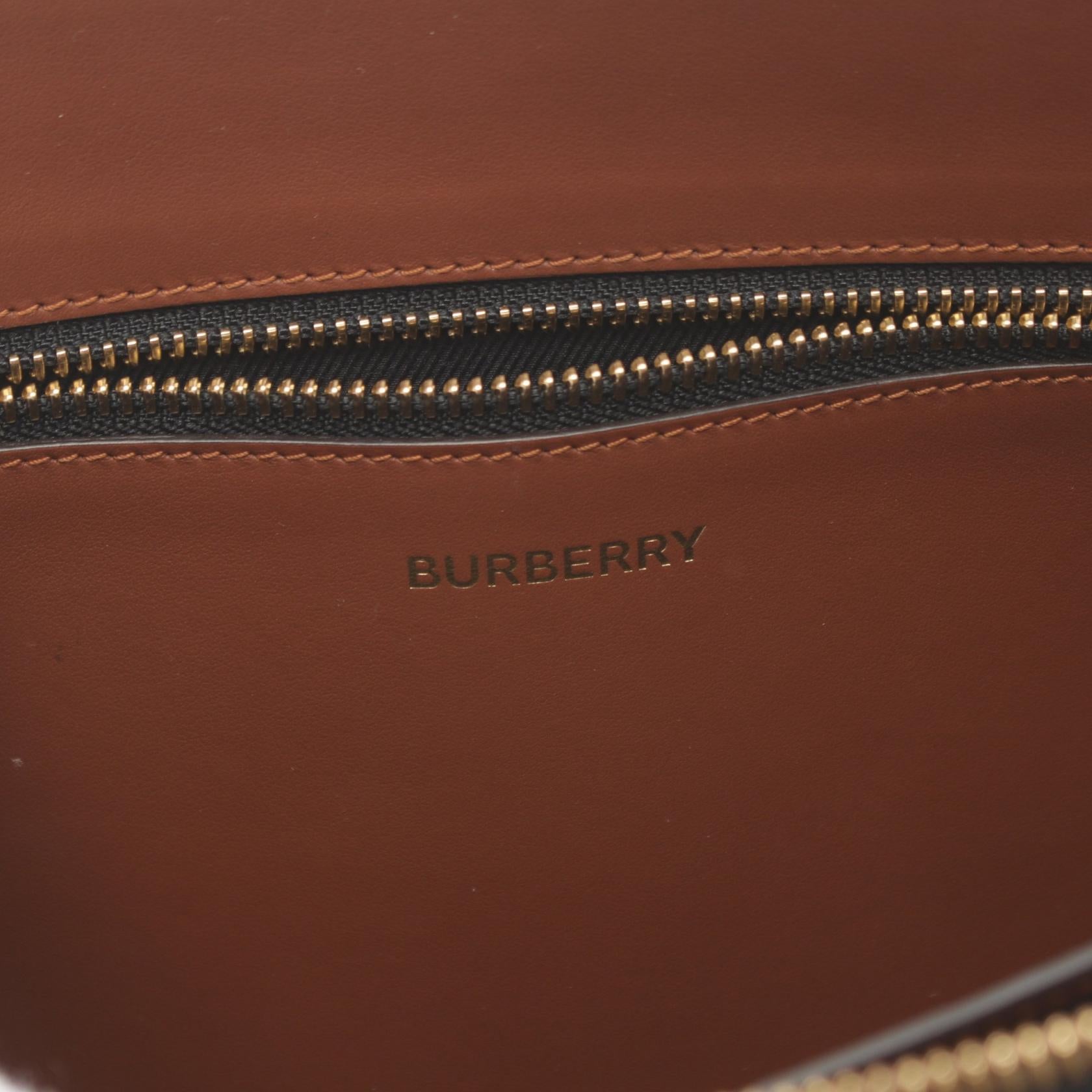 Burberry TB Monogram Clutch Bag PVC Leather