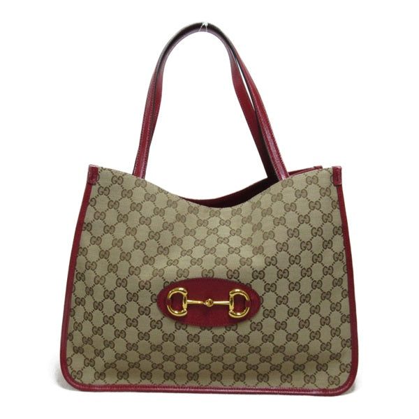 Gucci GG Canvas Horsebit Tote Bag Canvas Tote Bag 623694 in Very Good Condition