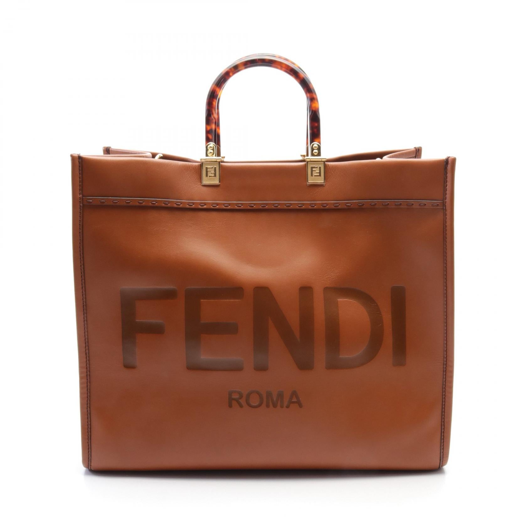 Fendi Leather Sunshine Large Tote Bag