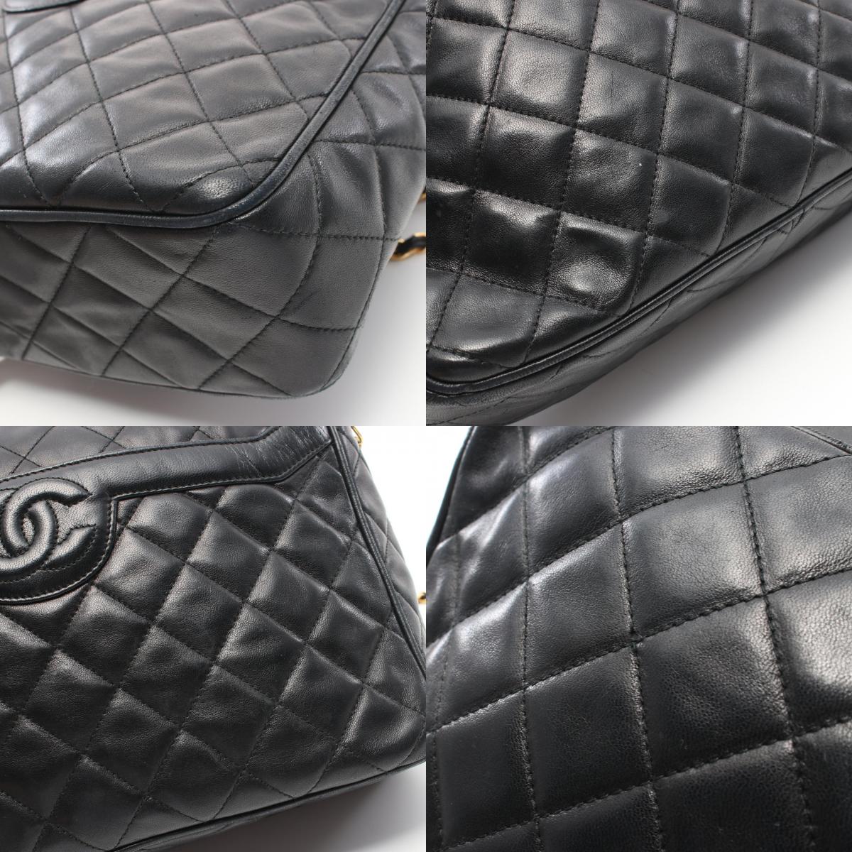 Chanel Lambskin Matelasse Shoulder Bag Black