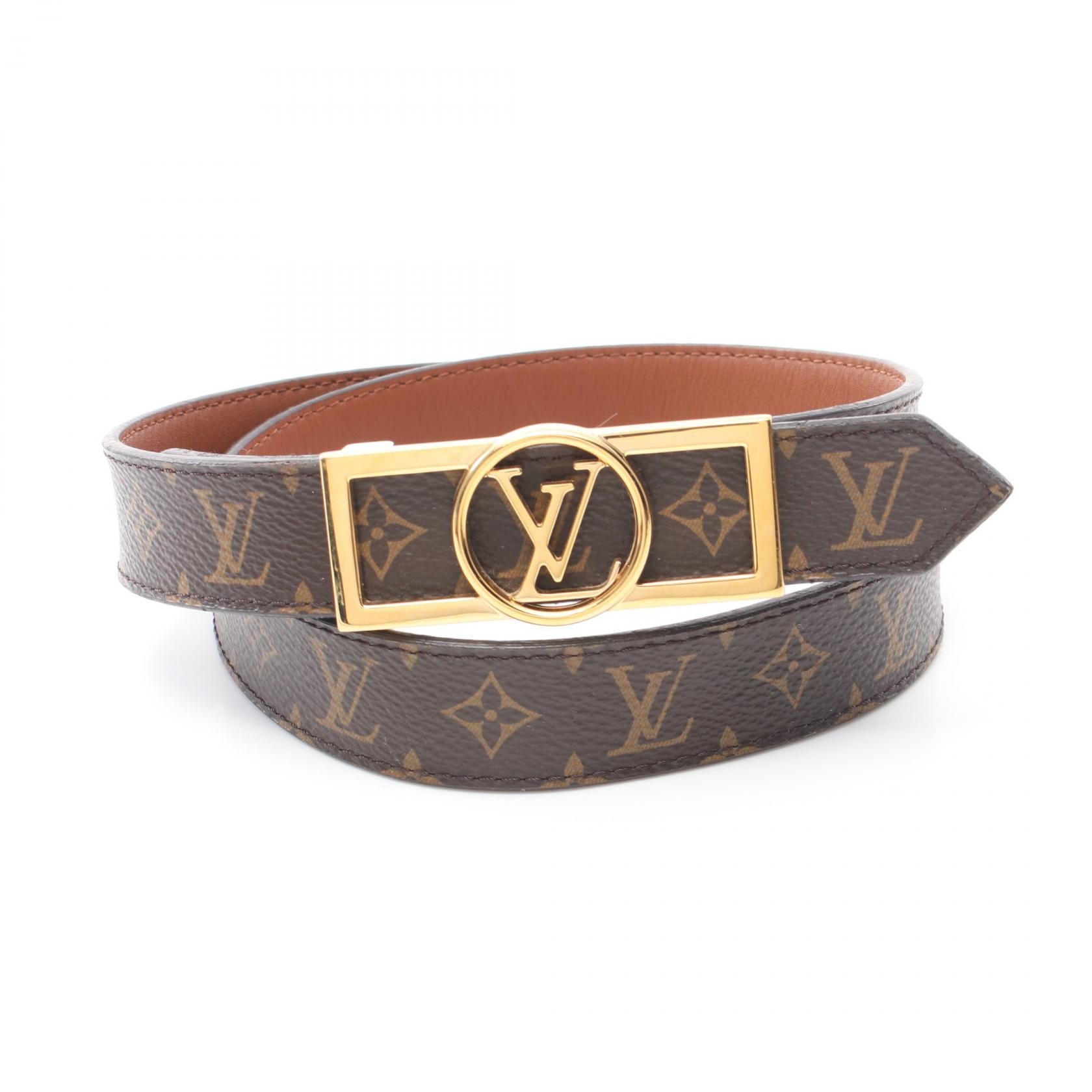 Louis Vuitton Monogram Dauphine Revbersible Belt  Canvas Belt M0196 in Very Good Condition