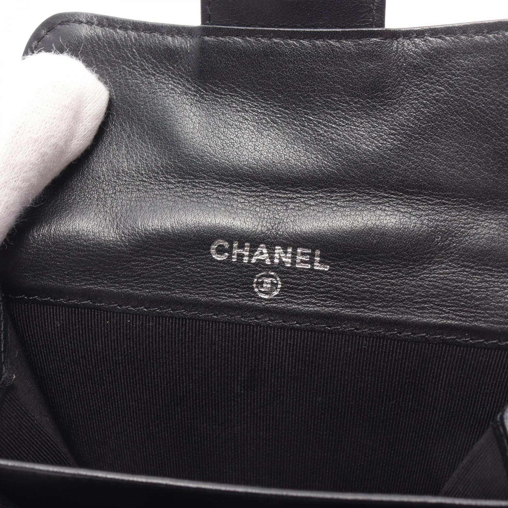 Chanel Matelasse Coin Case Wallet Black