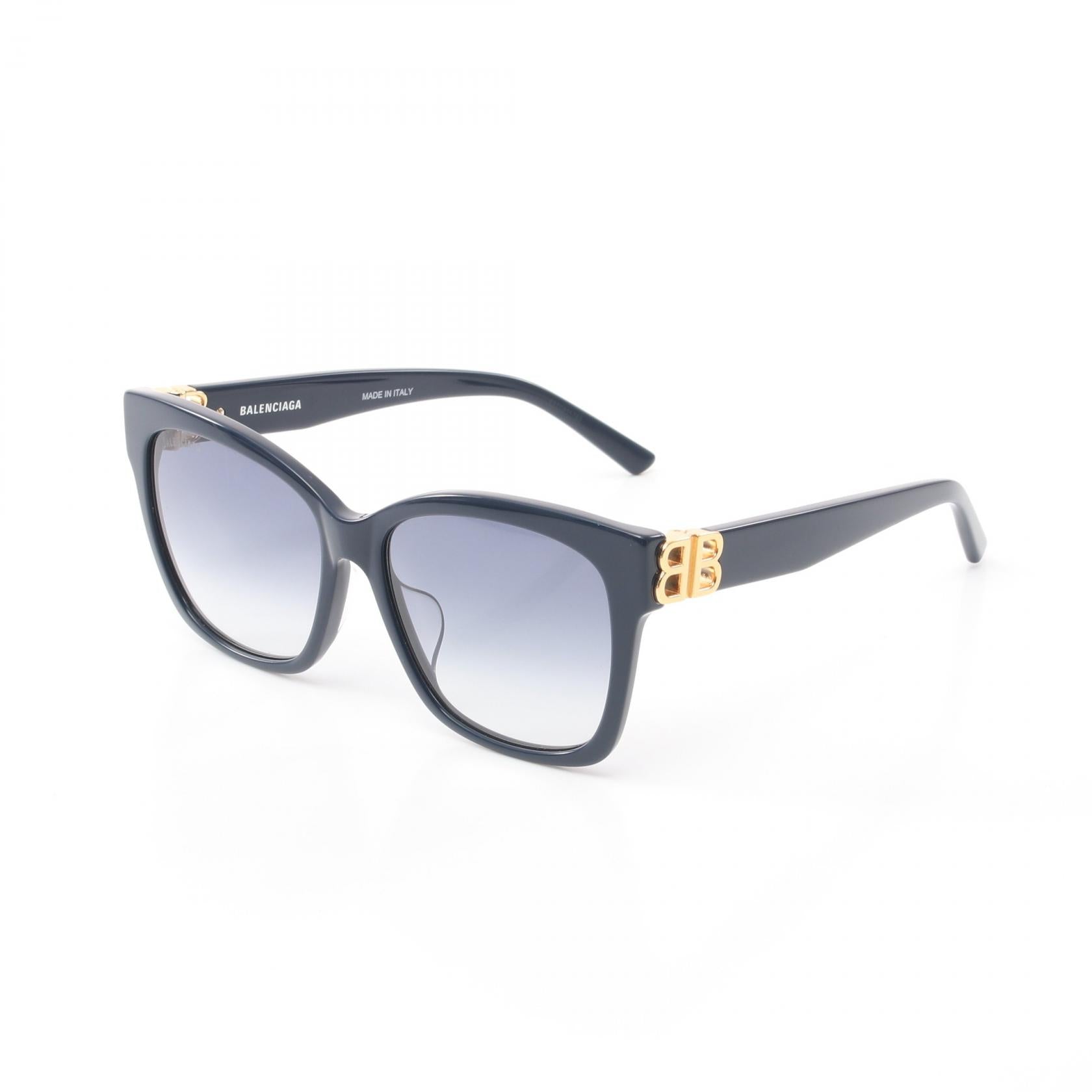 Balenciaga Dynasty Square Sunglasses Navy