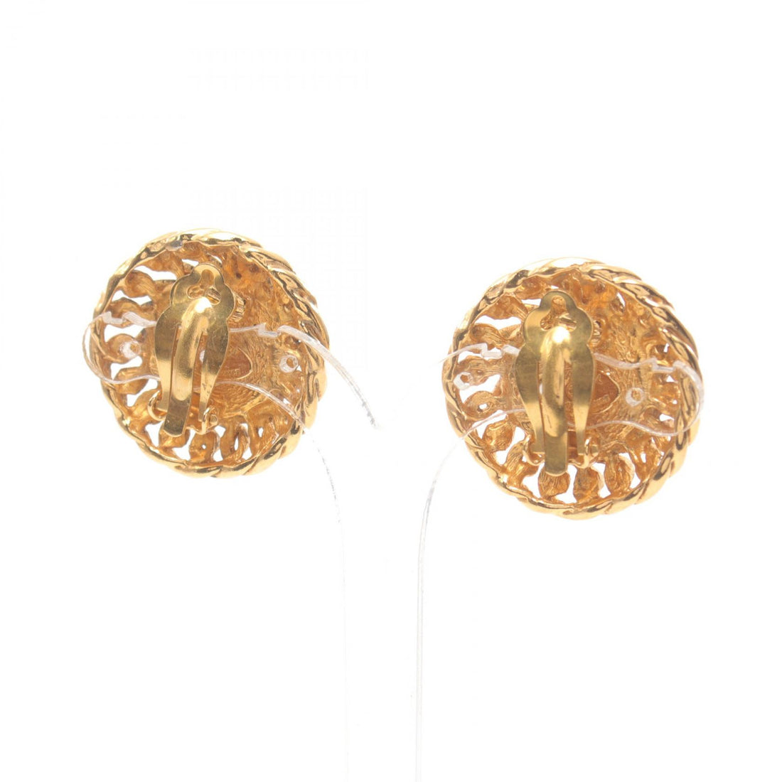 Chanel Gold Plated Faux Pearl Earrings