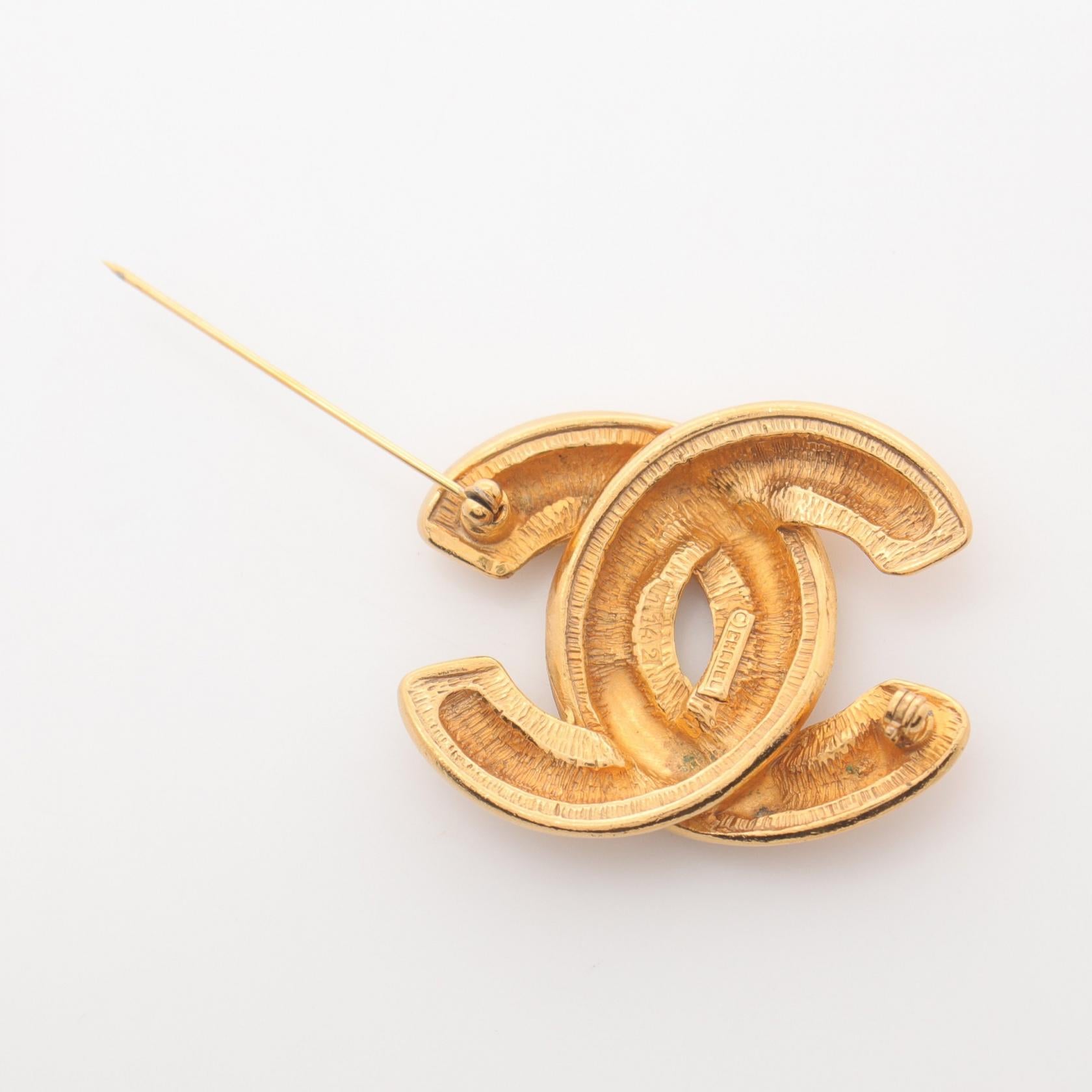 Chanel Coco Mark Brooch Gold Plated