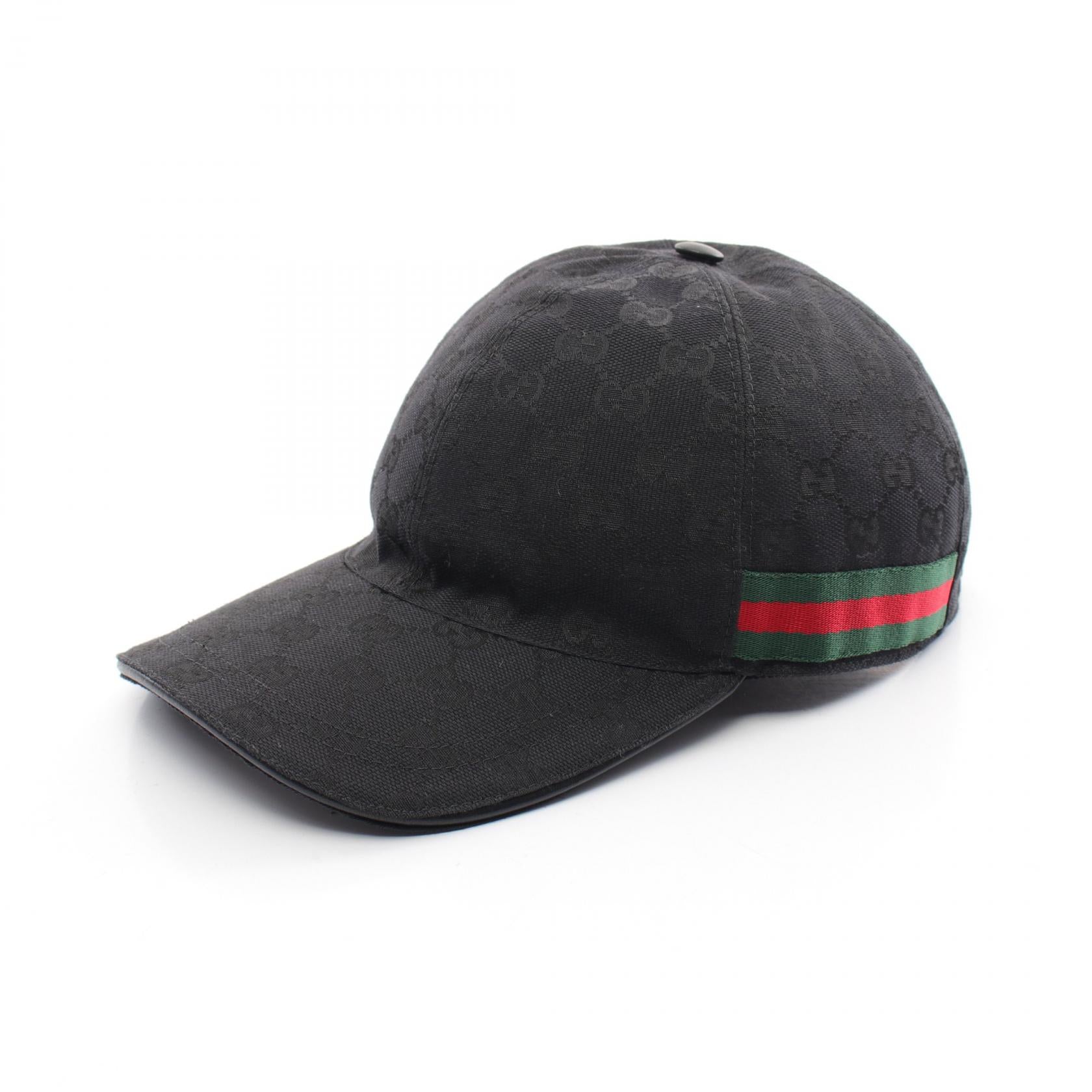 Gucci GG Canvas Web Line Cap Black