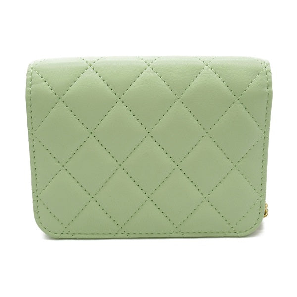 CC Quilted Leather Mini Flap Bag