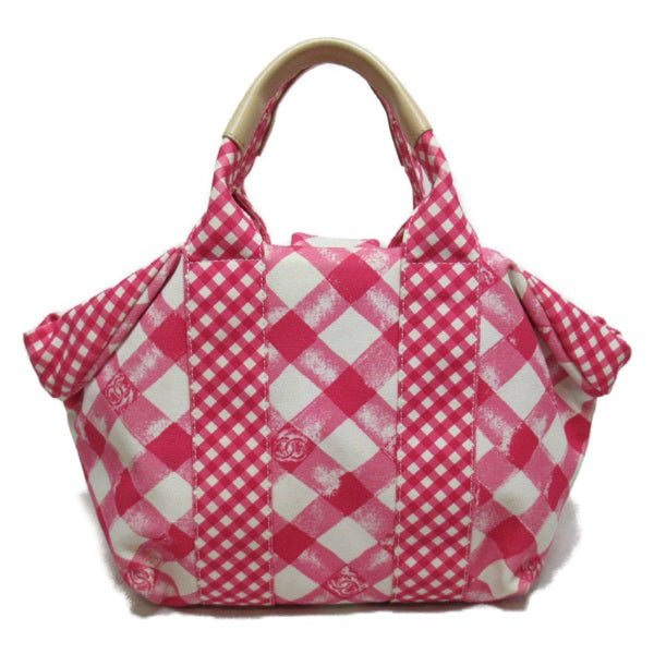 Cruise Line Gingham Canvas Tote A49918