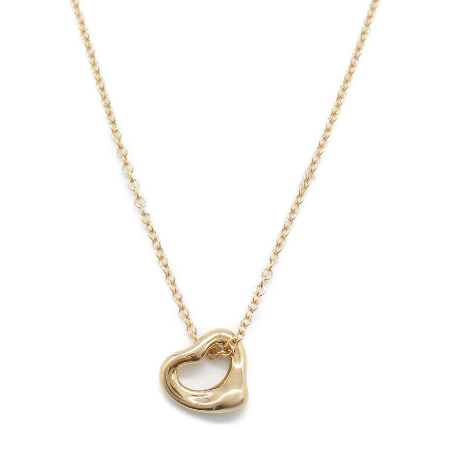 Tiffany & Co Open Heart Necklace K18PG