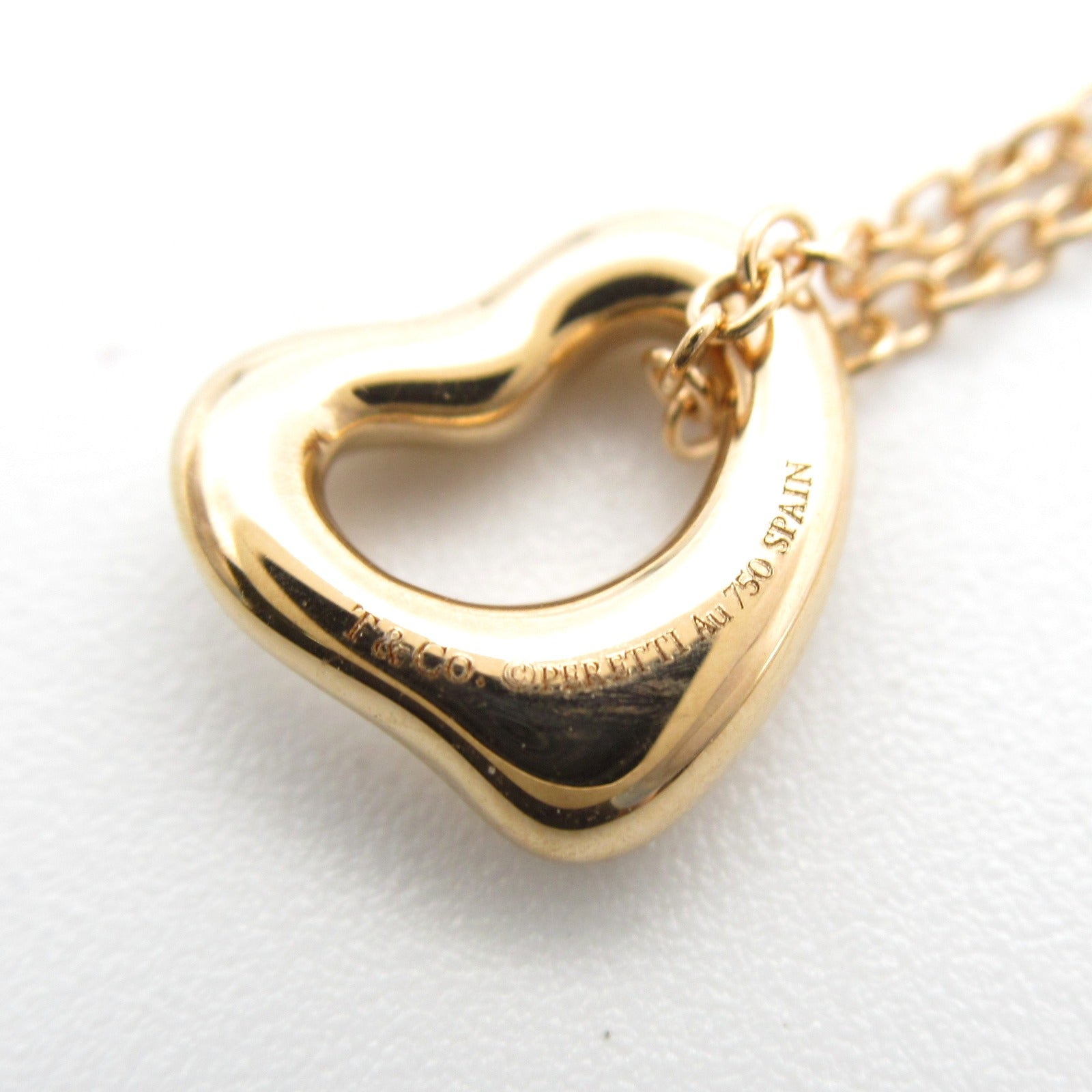 Tiffany & Co Open Heart Necklace K18PG