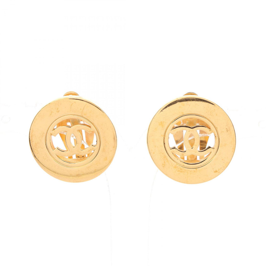 Chanel Coco Mark Earrings Gold Plated