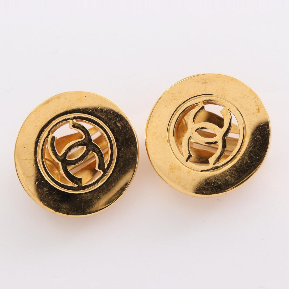 Chanel Coco Mark Earrings Gold Plated