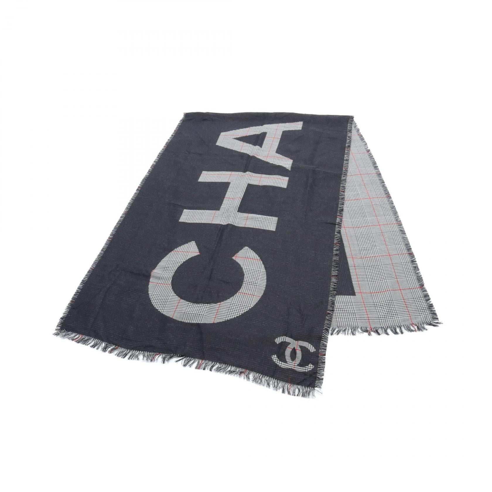 Chanel CC Logo Scarf  Canvas Shawl in Great Condition