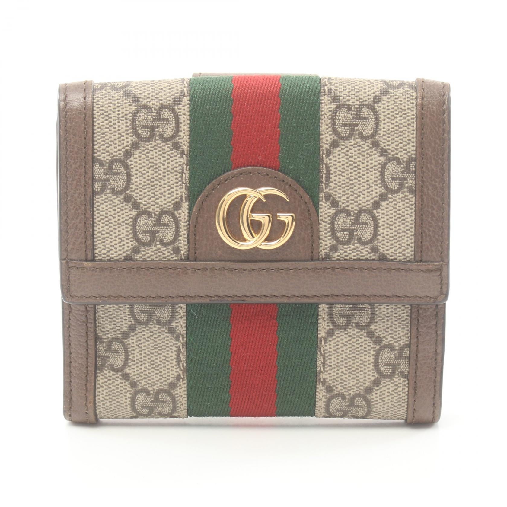 Gucci Ophidia GG Supreme French Flap Wallet