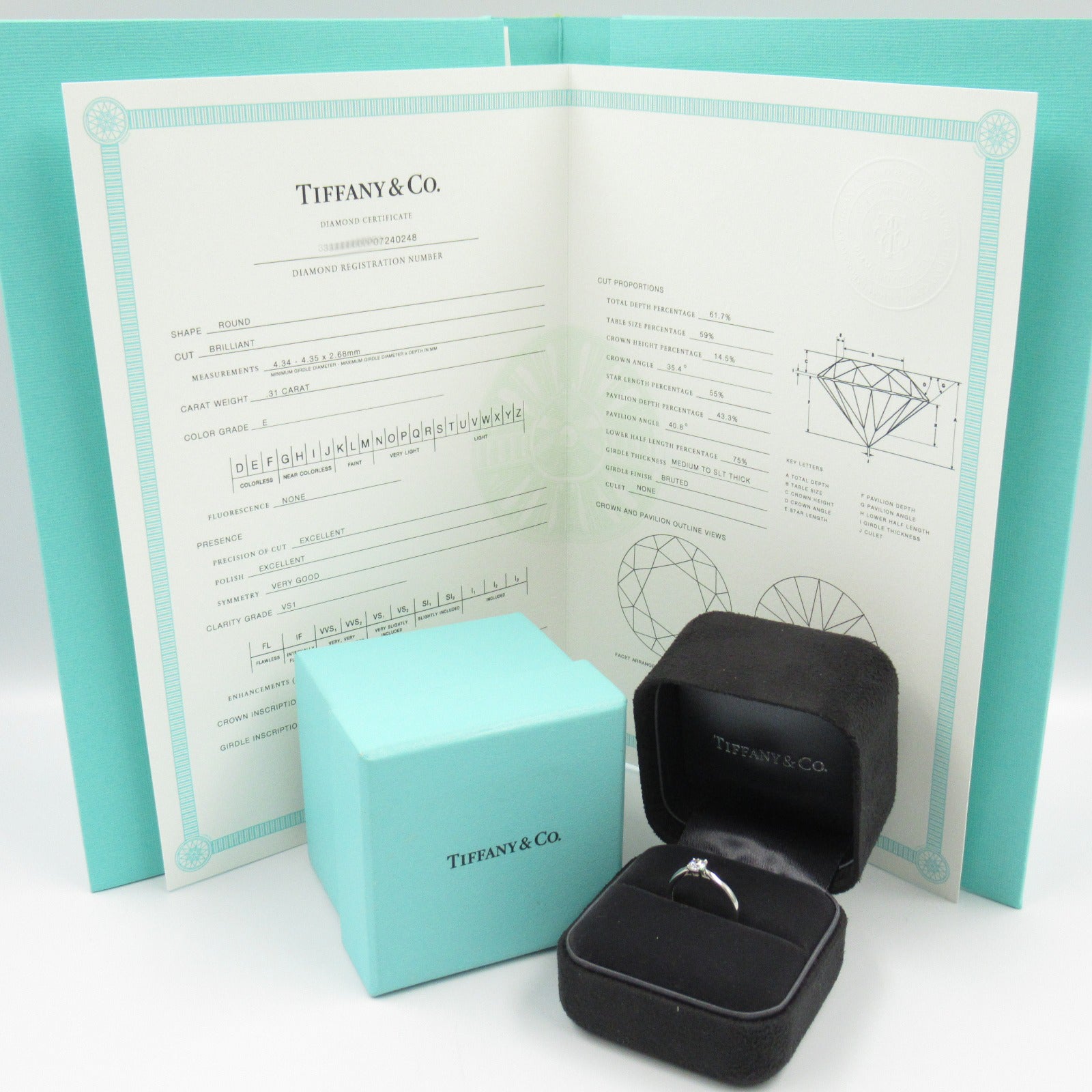 Tiffany & Co Platinum  Harmony Diamond Ring Metal Ring in Great Condition