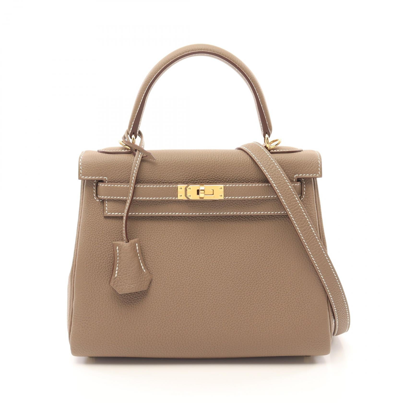 Hermes Kelly 25 Togo Handbag Brown