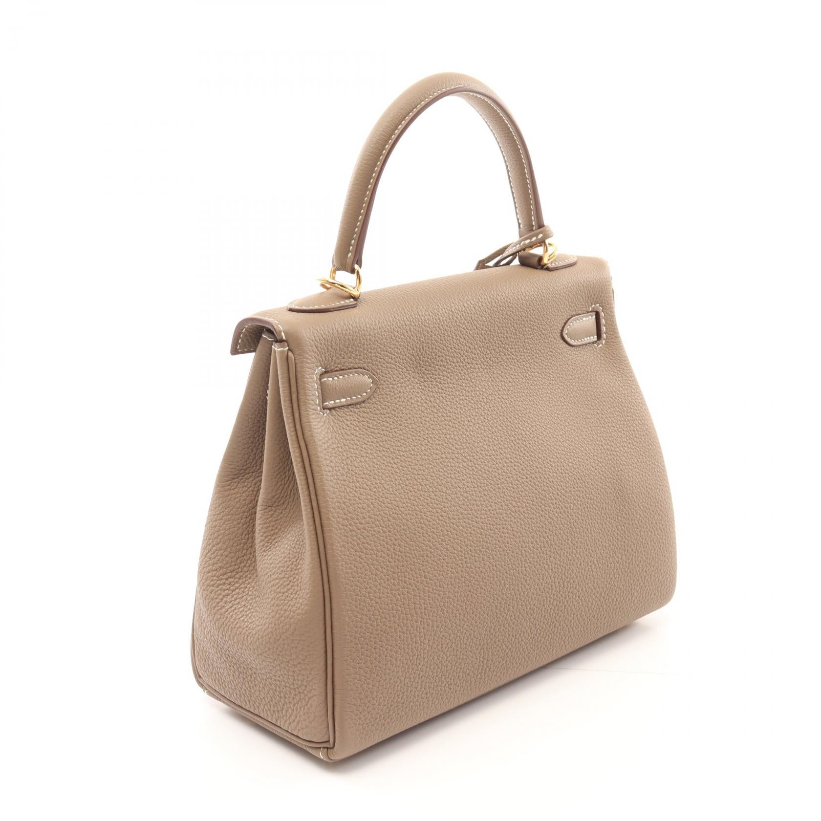 Hermes Kelly 25 Togo Handbag Brown