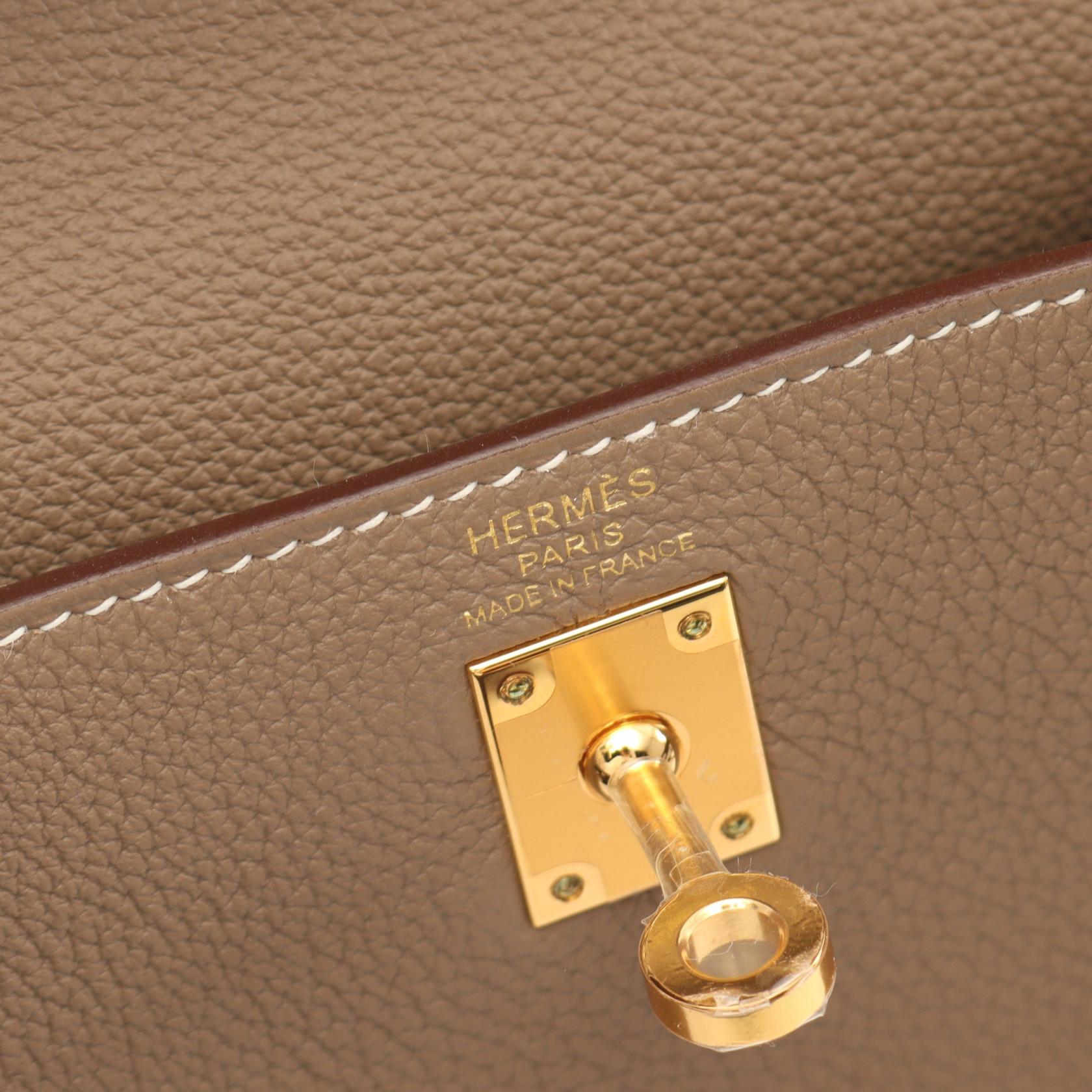 Hermes Kelly 25 Togo Handbag Brown