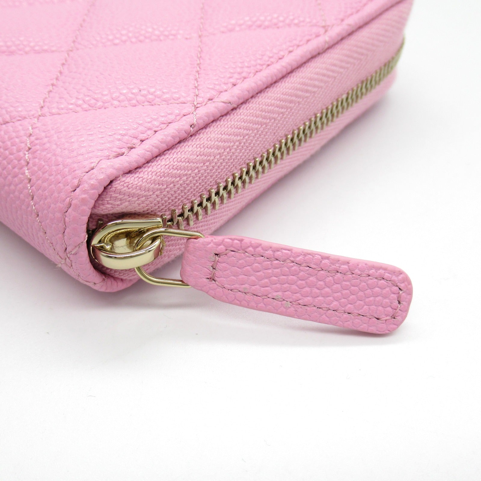 Chanel Matelasse Leather Long Wallet Pink