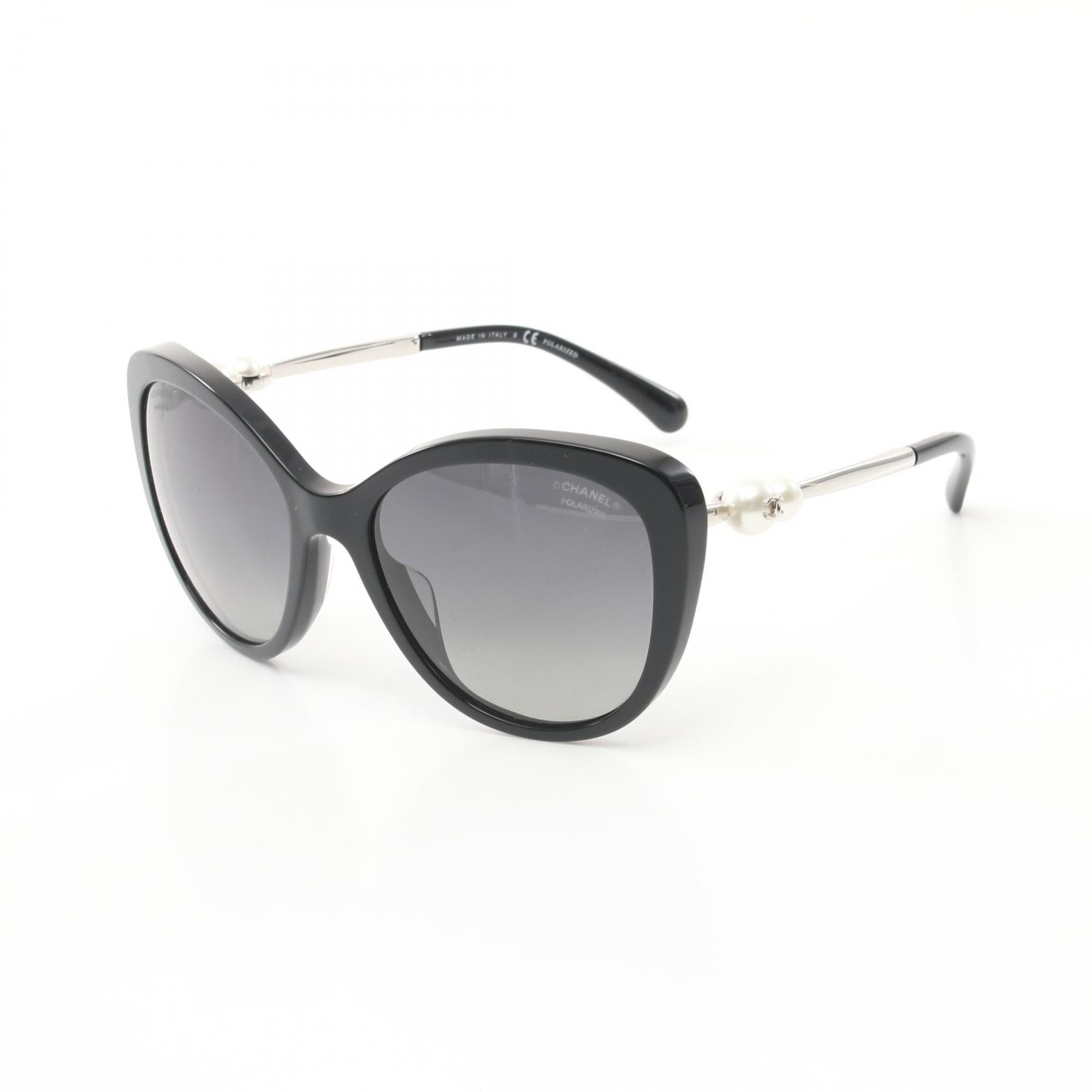 Chanel Coco Mark Sunglasses Black/Silver