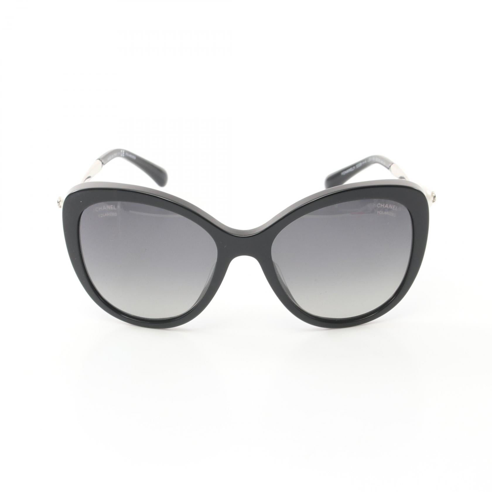 Chanel Coco Mark Sunglasses Black/Silver