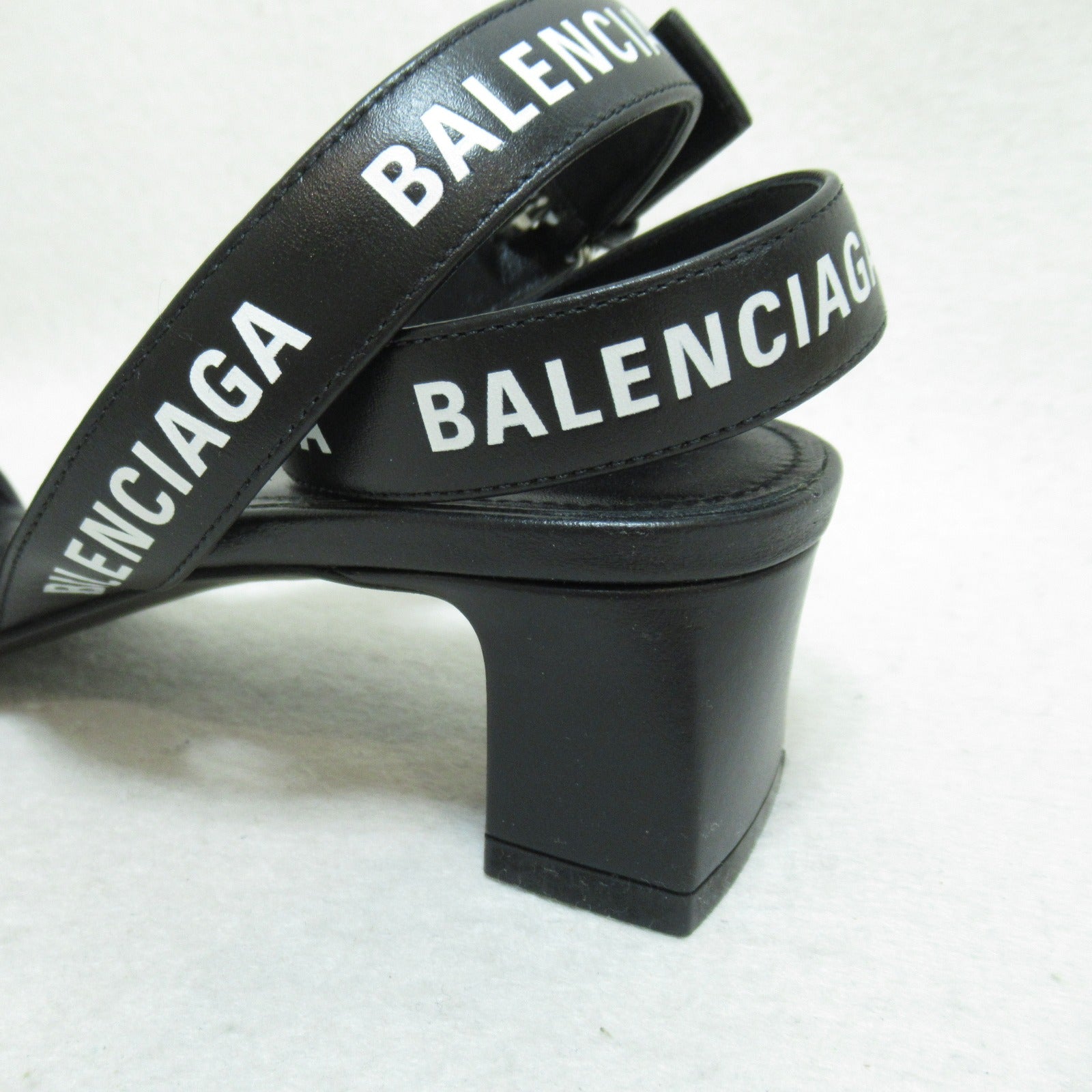 Balenciaga Leather Sandals Black