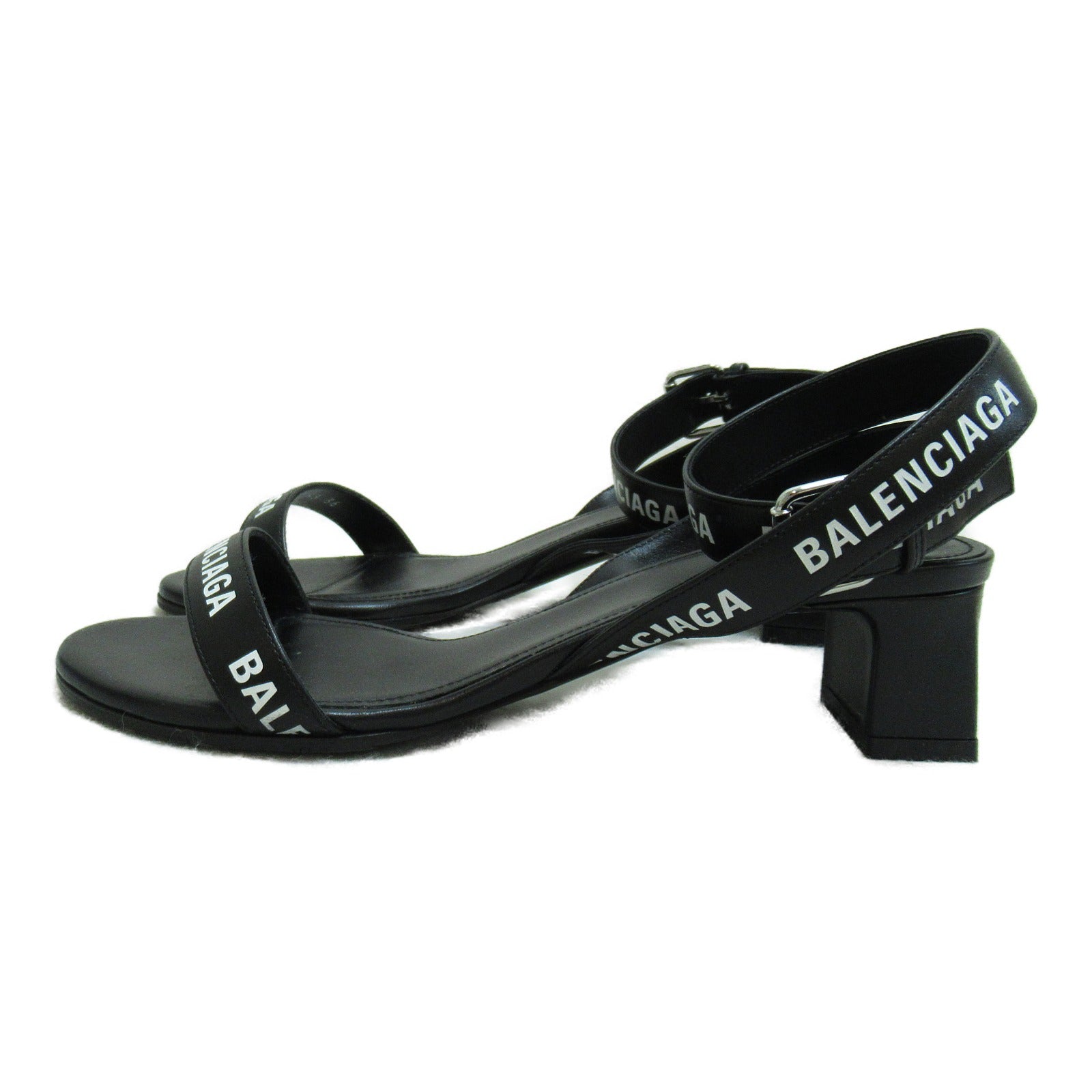 Balenciaga Leather Sandals Black